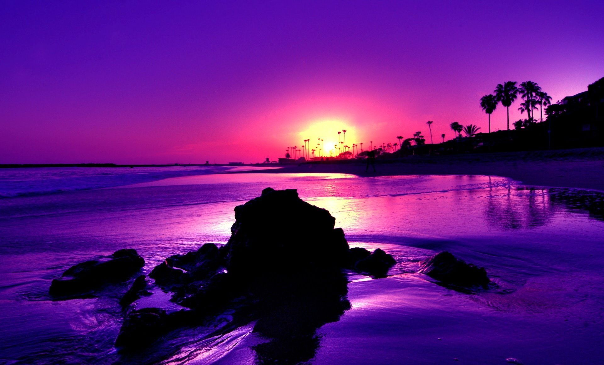 Purple Beach Sunrise Desktop Wallpapers 4k Hd Purple Beach Sunrise Desktop Backgrounds On Wallpaperbat