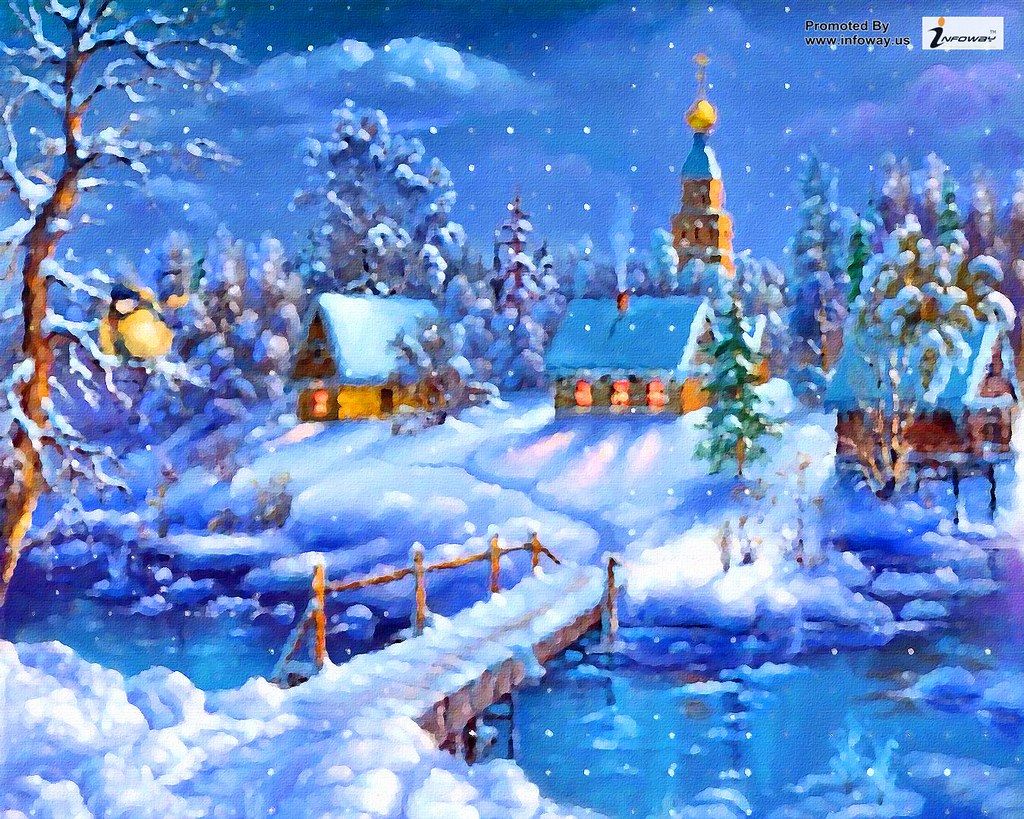 Christmas Landscape Wallpapers - 4k, HD Christmas Landscape Backgrounds ...