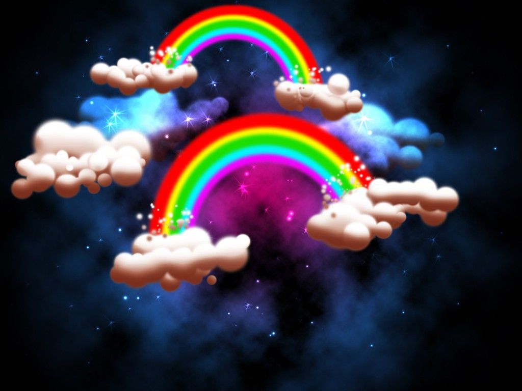 1024x768 Rainbow Sky Colors Rainbows Beautiful Clouds Wallpaper - 1024x768 - Download HD Wallpaper on WallpaperBat