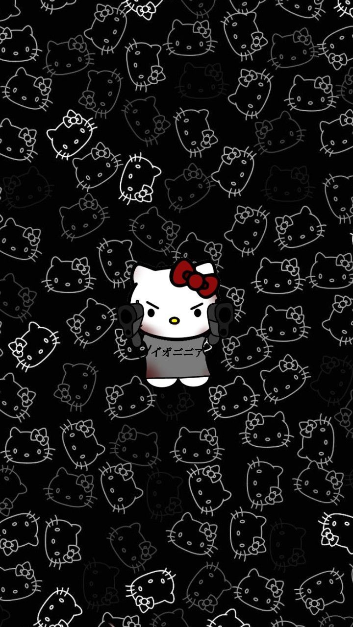 Hello Kitty Dark Wallpapers 4k, HD Hello Kitty Dark Backgrounds on WallpaperBat