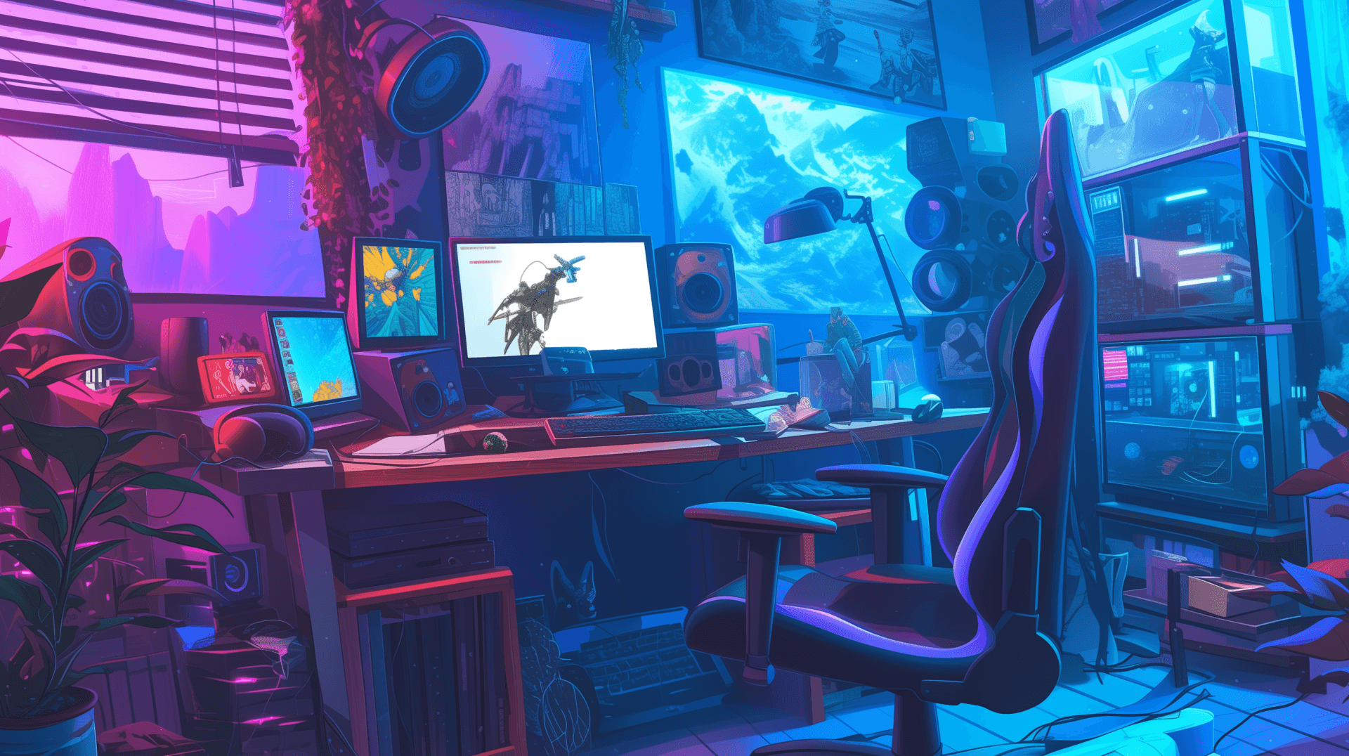 Anime Gaming Room Wallpapers - 4k, HD Anime Gaming Room Backgrounds on ...