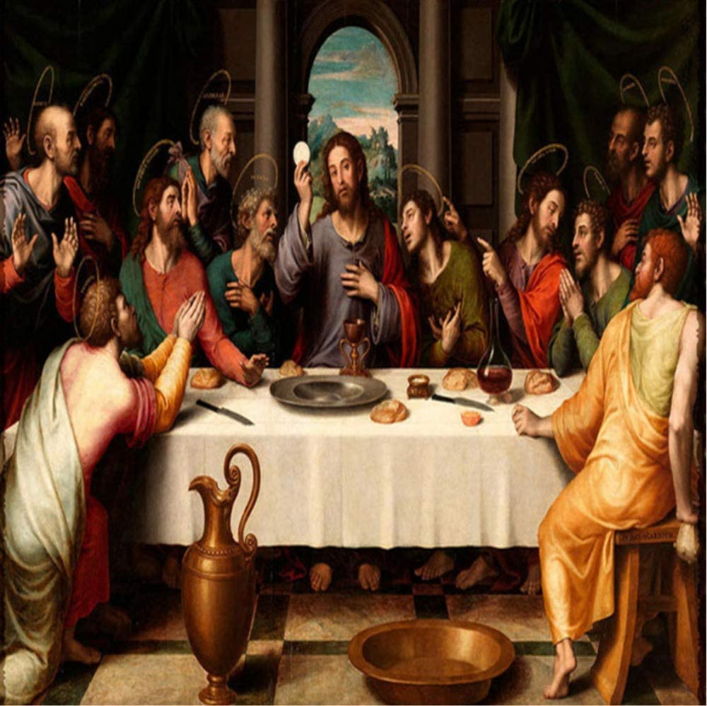 1000x998 3D Murals Stickers Decorations Wall Wallpaper European Last Supper Living  Room Background Art Kids Kitchen (W)200X(H)140Cm - - Amazon.com Wallpaper