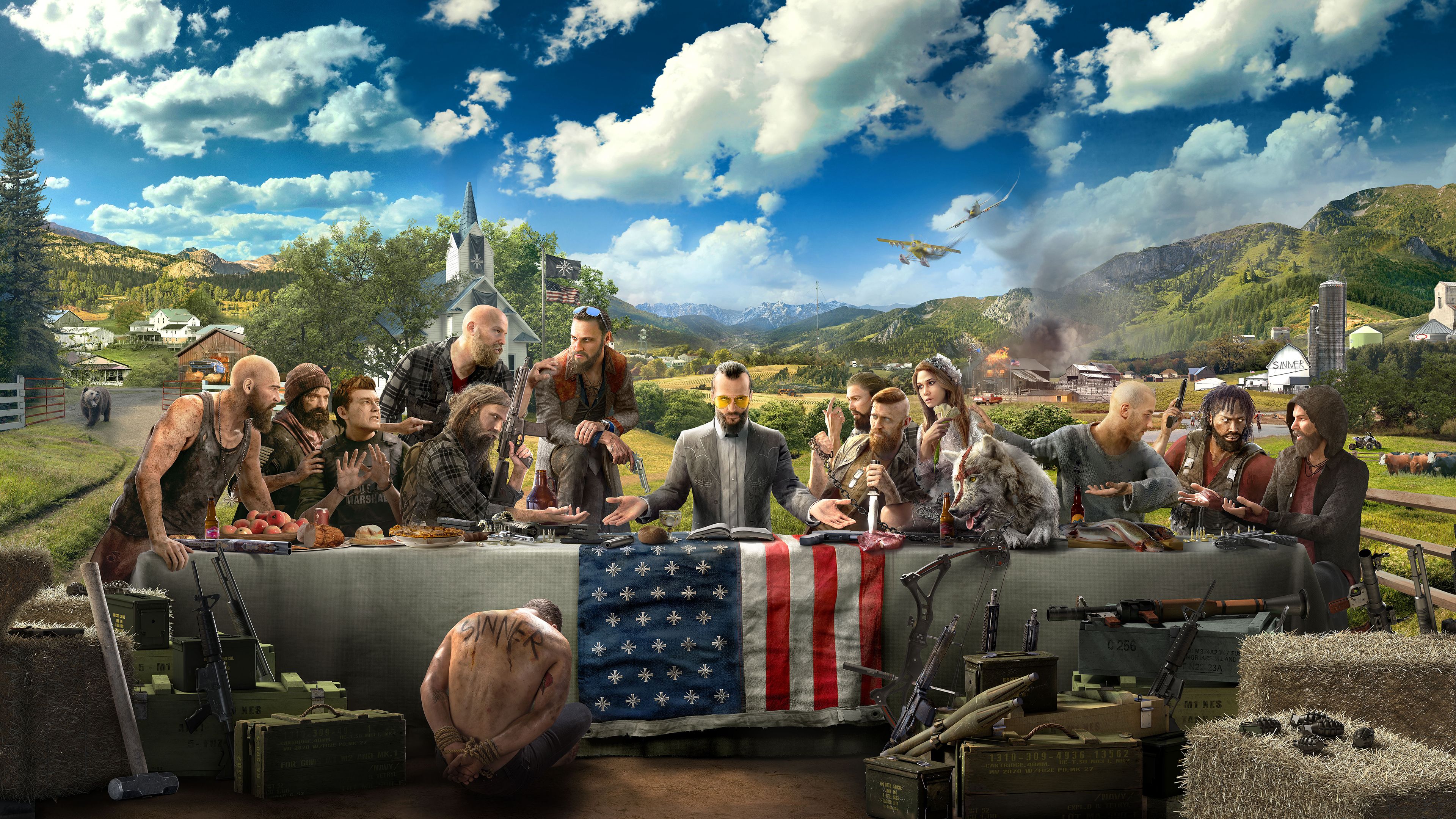 3840x2160 Far Cry 5 – The Last Supper Large Version – PS4Wallpapers.com Wallpaper