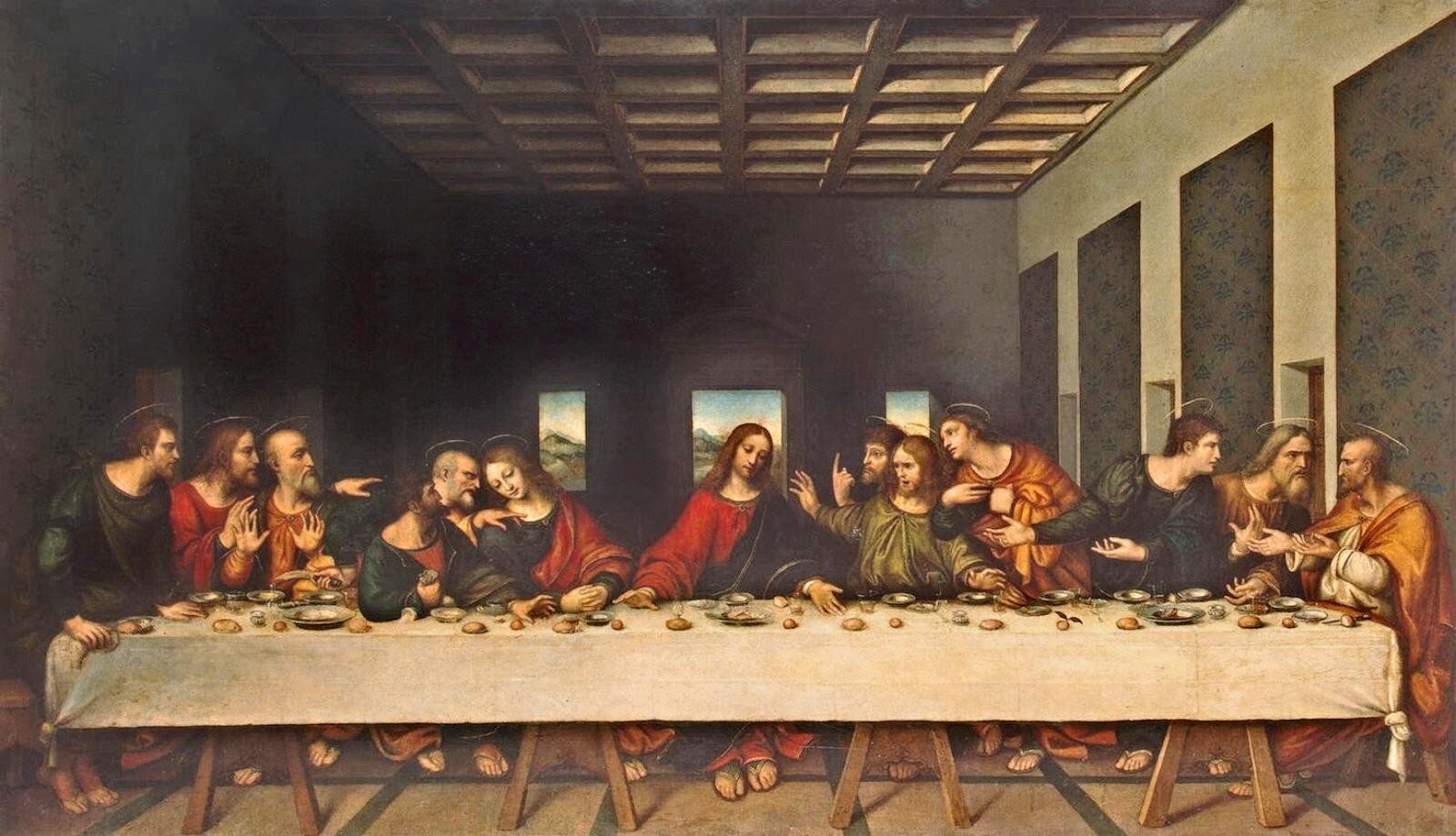 1600x920 leonardo-da-vinci-the-last-supper-16th-century-copy - McCabe Pilgrimages Wallpaper