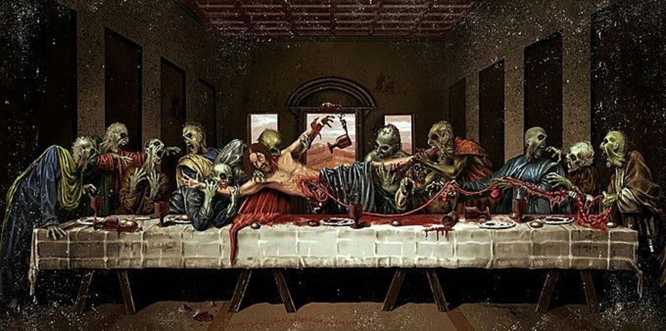 1360x676 Zombie Last Supper - 1360x676 Wallpaper - teahub.io Wallpaper