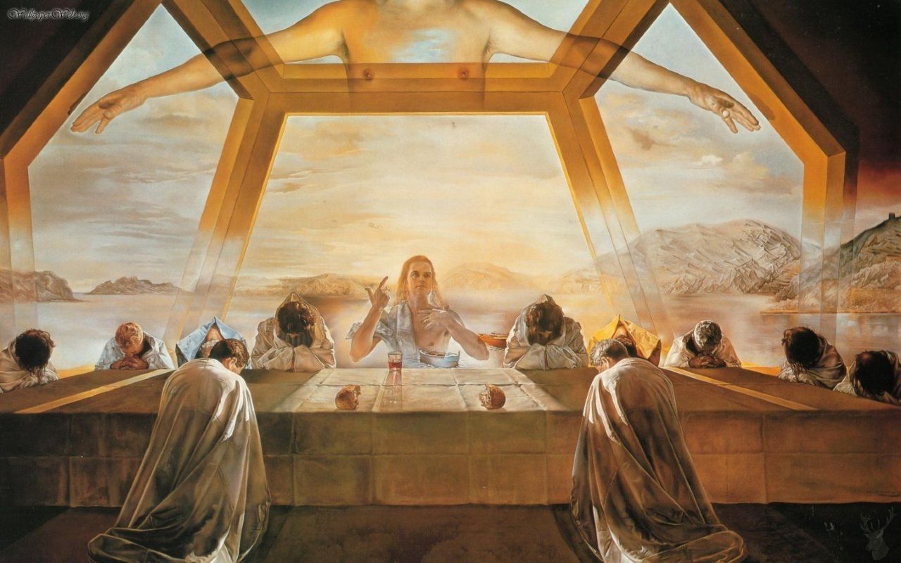 1280x800 Drawing & Painting: Dali - The Last Supper, desktop wallpaper nr. 27234 Wallpaper