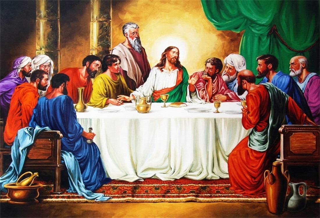 1100x749 Amazon.com : Yeele 9x7ft Photography Background Last Supper of Jesus Christ  with Twelve Apostles On Holy The Savior His Disciples On Maundy Thursday  Christmas Religious Studio Props Photo Backdrop Wallpaper : Camera Wallpaper