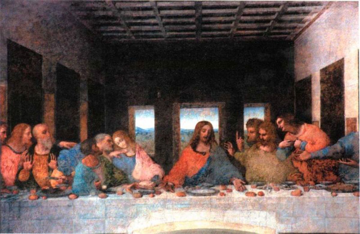 1200x779 Da Vinci The Last Supper Painting - Leonardo Da Vinci Linear Perspective -  1200x779 - Download HD Wallpaper - WallpaperTip Wallpaper