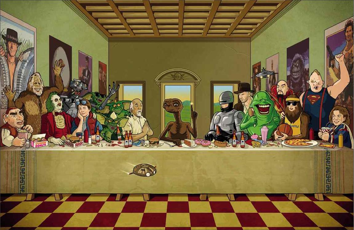 1151x747 Eighties Last Supper - Imgur Wallpaper