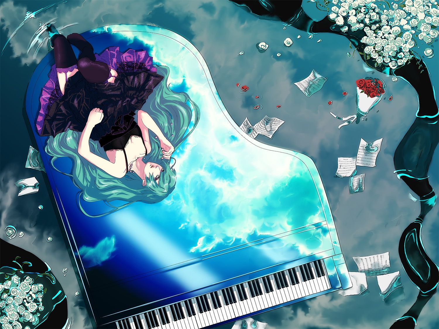 1500x1125 Piano - Musical Instrument - Zerochan Anime Image Board on WallpaperBat