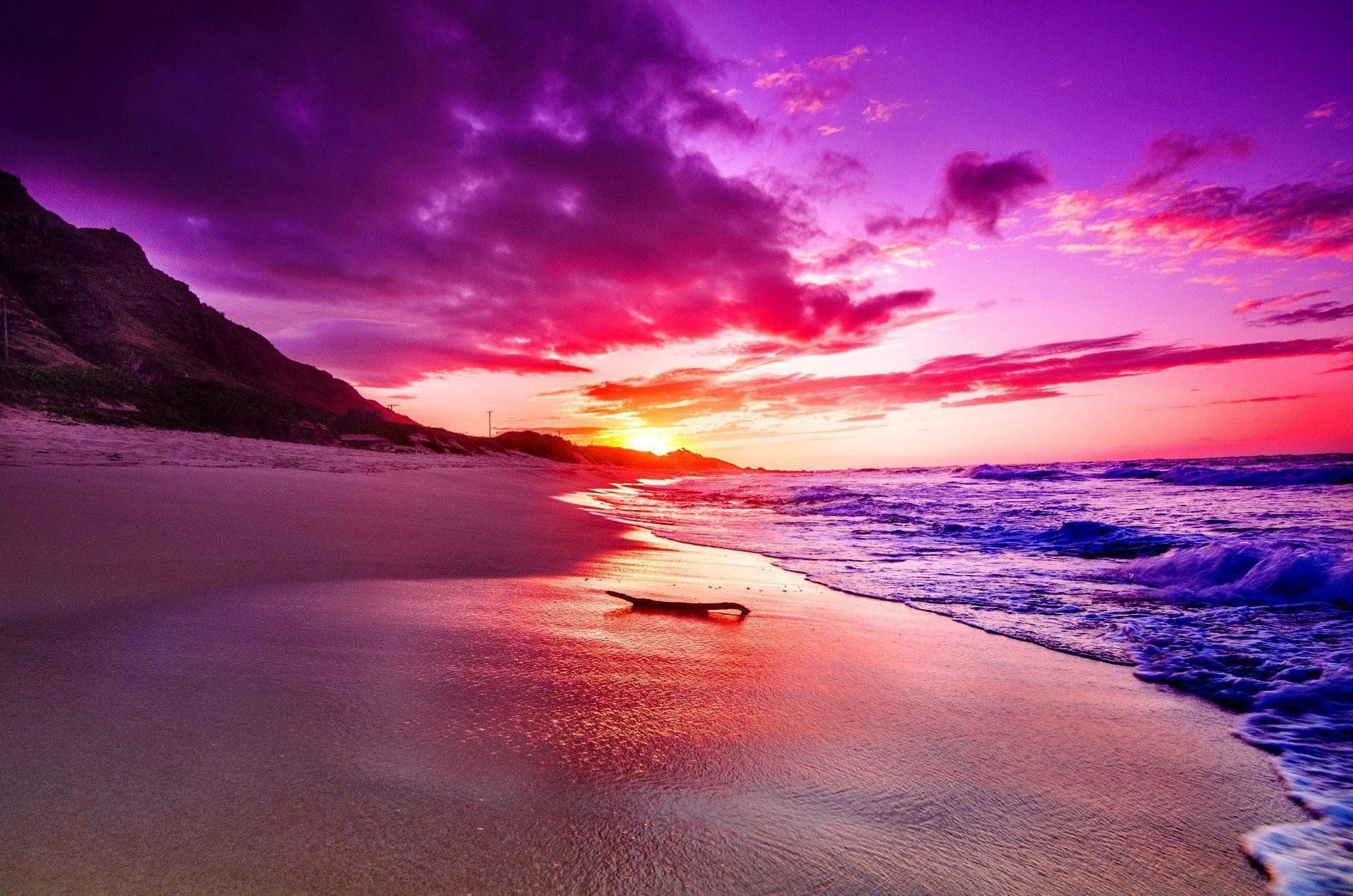 sunset beach landscape