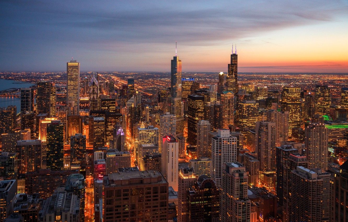 Chicago Sunset Wallpapers - 4k, HD Chicago Sunset Backgrounds on ...