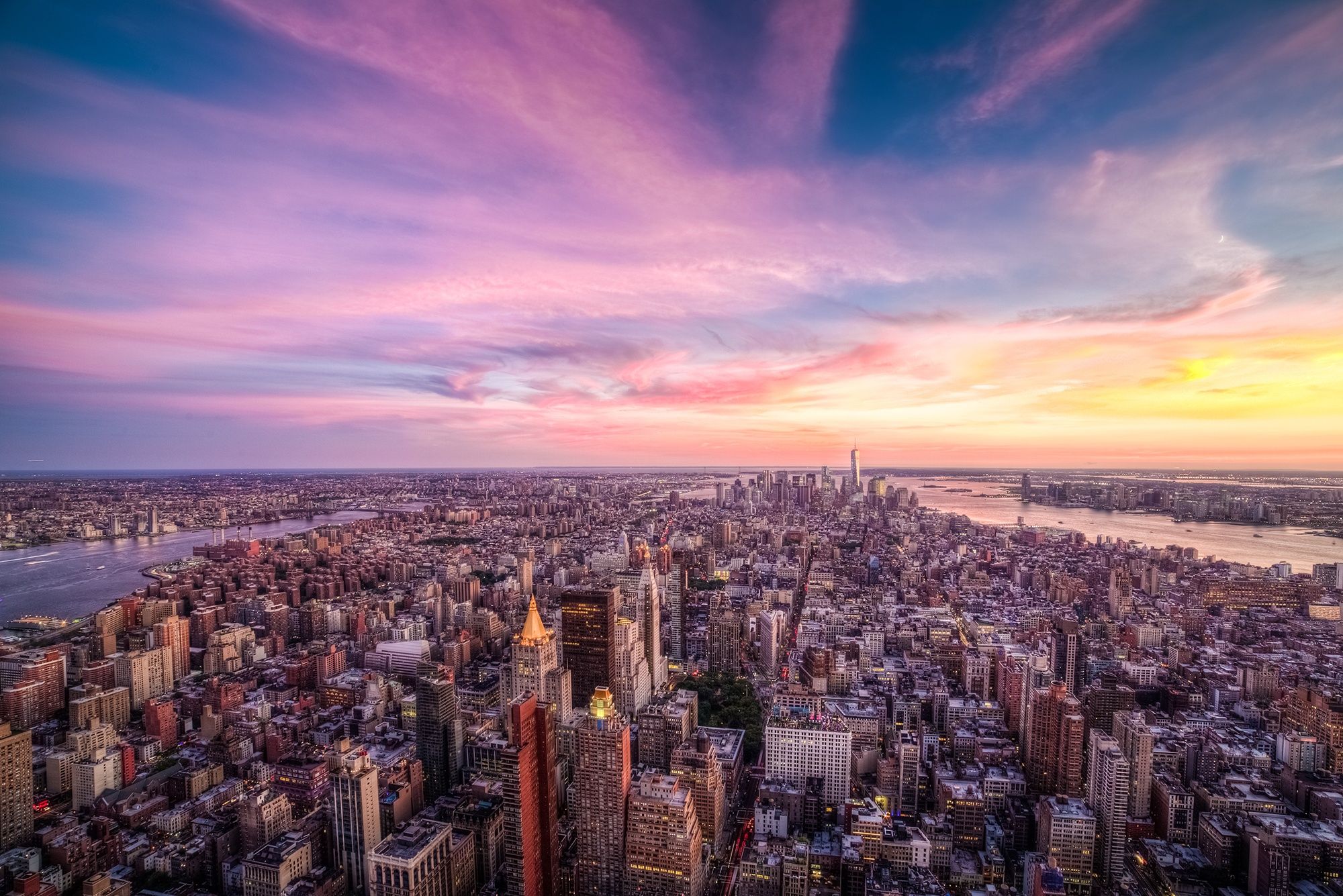 New York Sunset Wallpapers - 4k, HD New York Sunset Backgrounds on ...