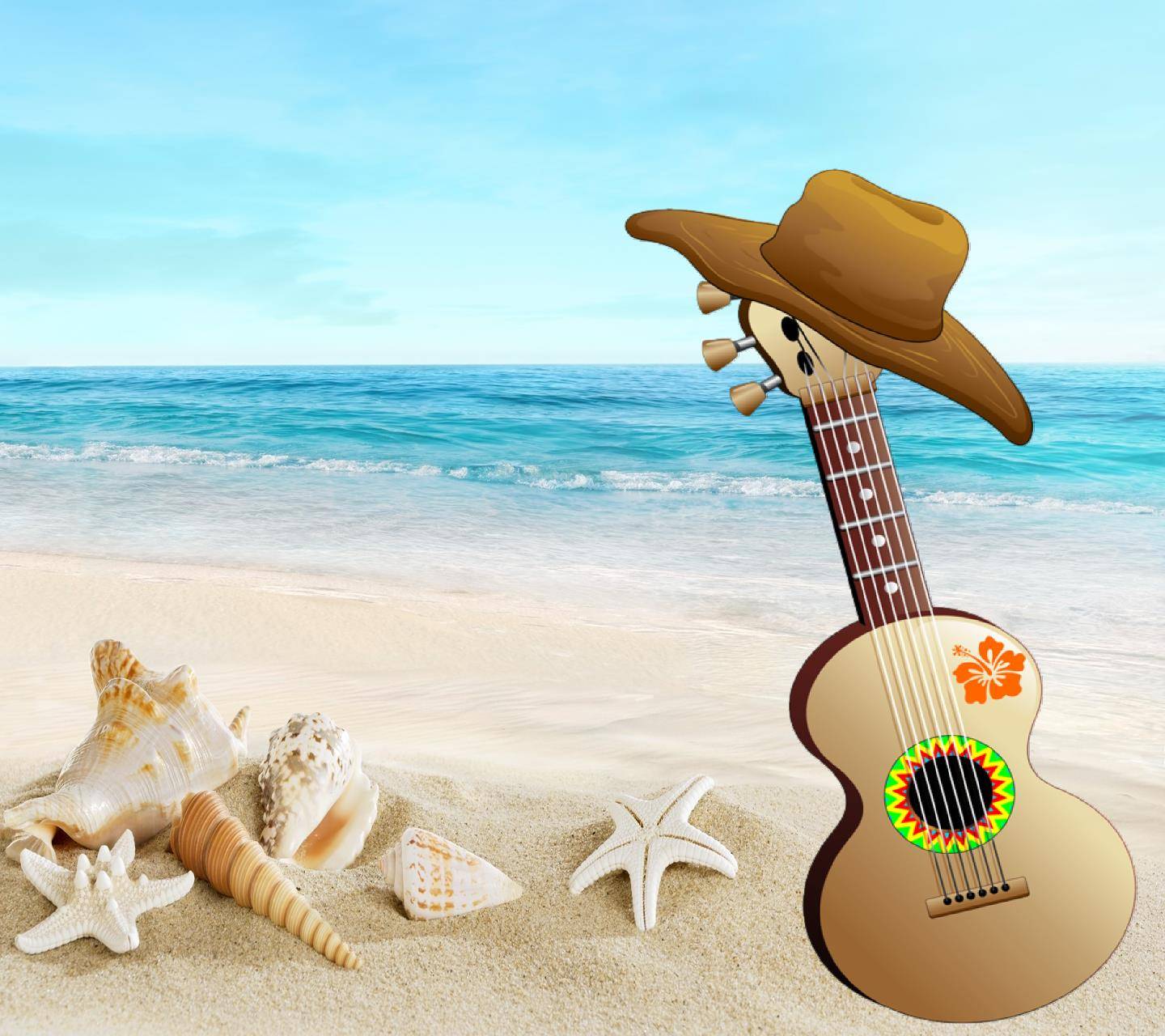 Beach Guitar Wallpapers - 4k, HD Beach Guitar Backgrounds on WallpaperBat