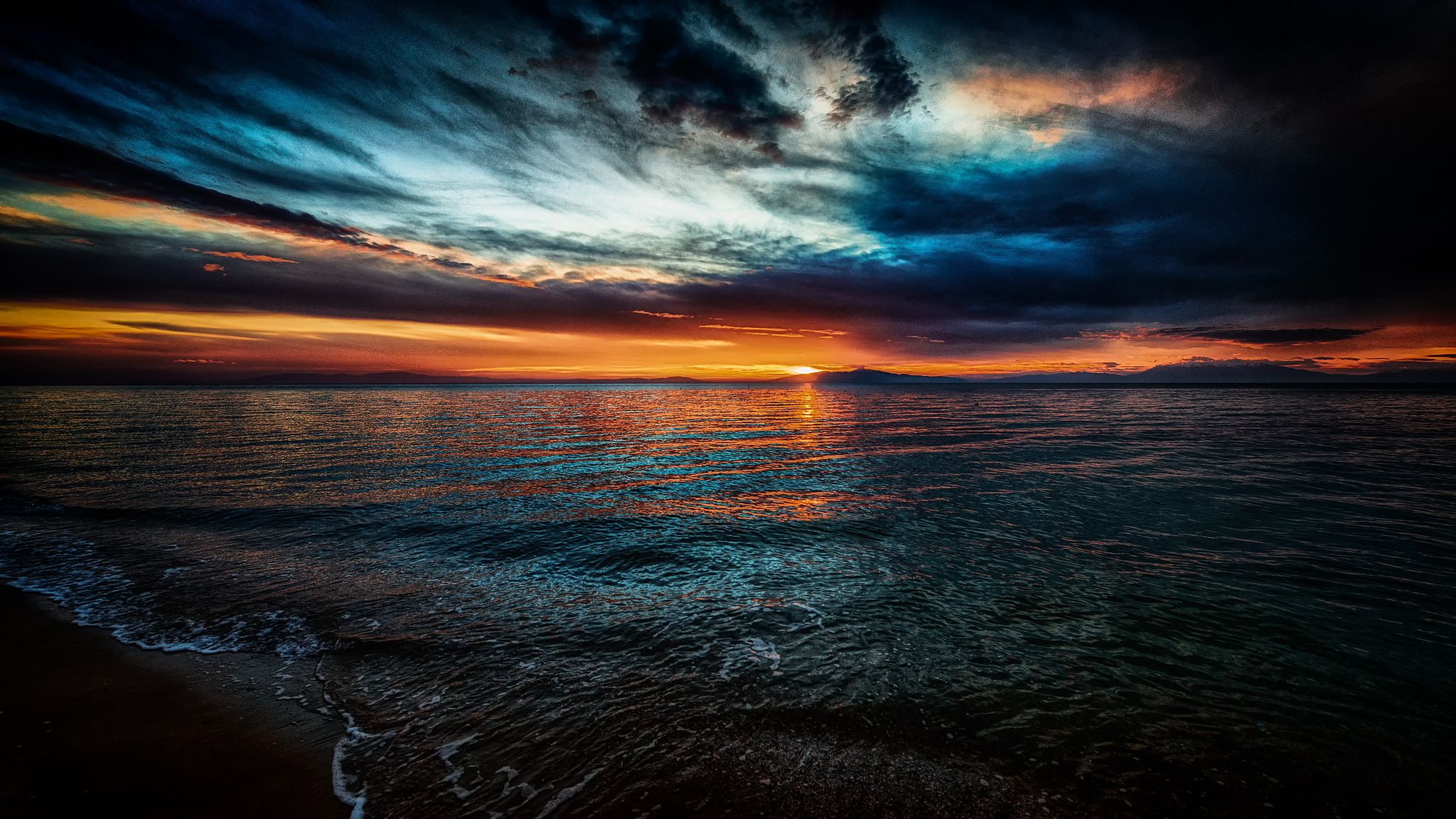 2048x1152 Dark Sky Sunset HD Wallpaper | Background Image | 2048x1152 | ID ... Wallpaper