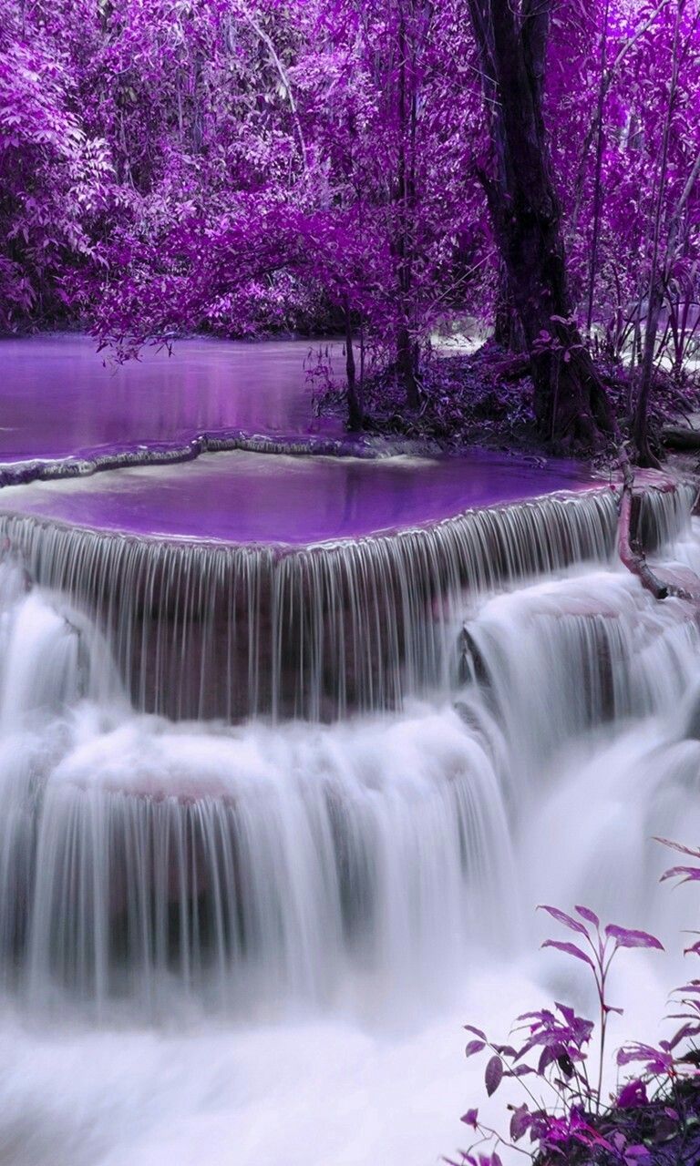 Pink Waterfalls Wallpapers 4k Hd Pink Waterfalls Backgrounds On Wallpaperbat 8447