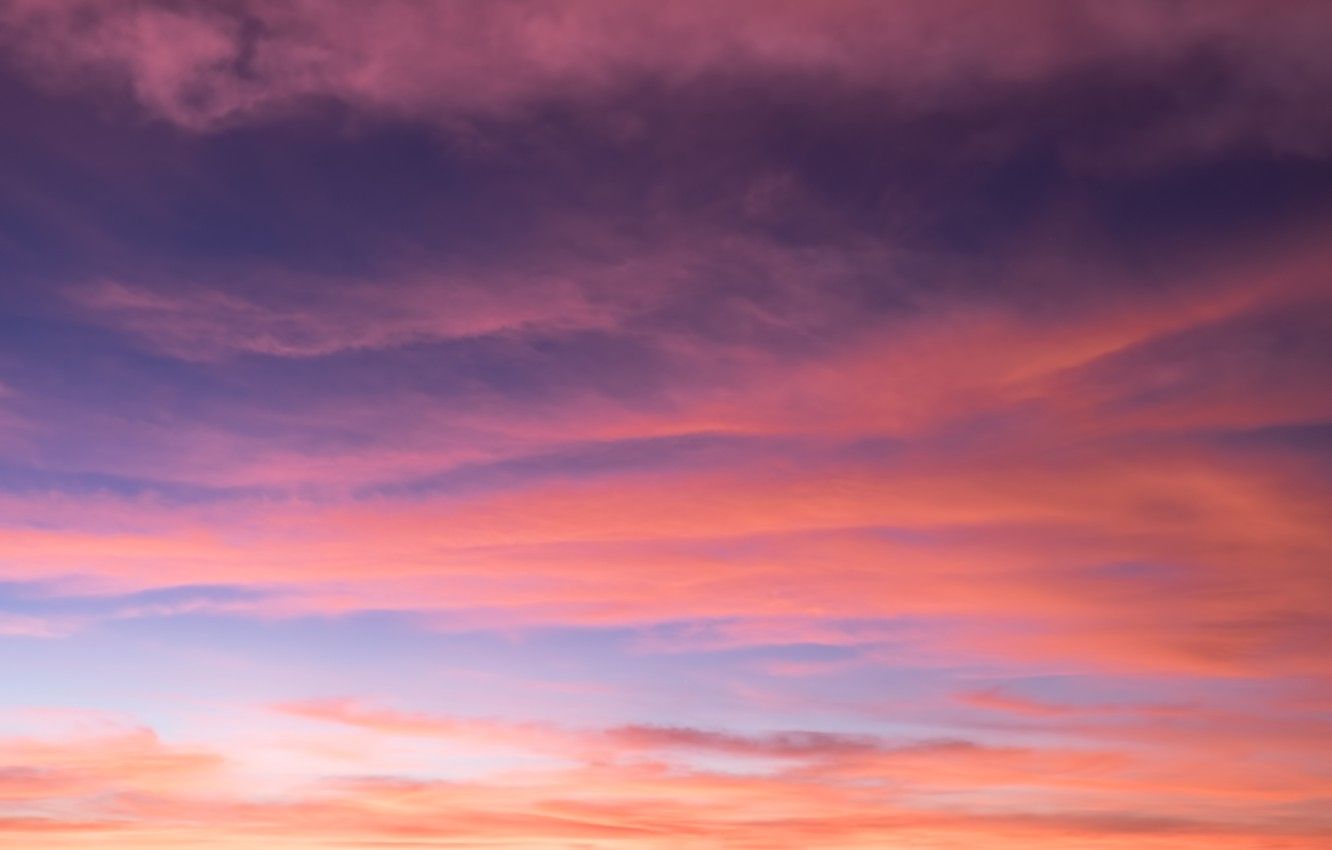1332x850 Wallpaper the sky, clouds, sunset, background, pink, colorful, sky, sunset, pink, beautiful image for desktop, section абстракции on WallpaperBat
