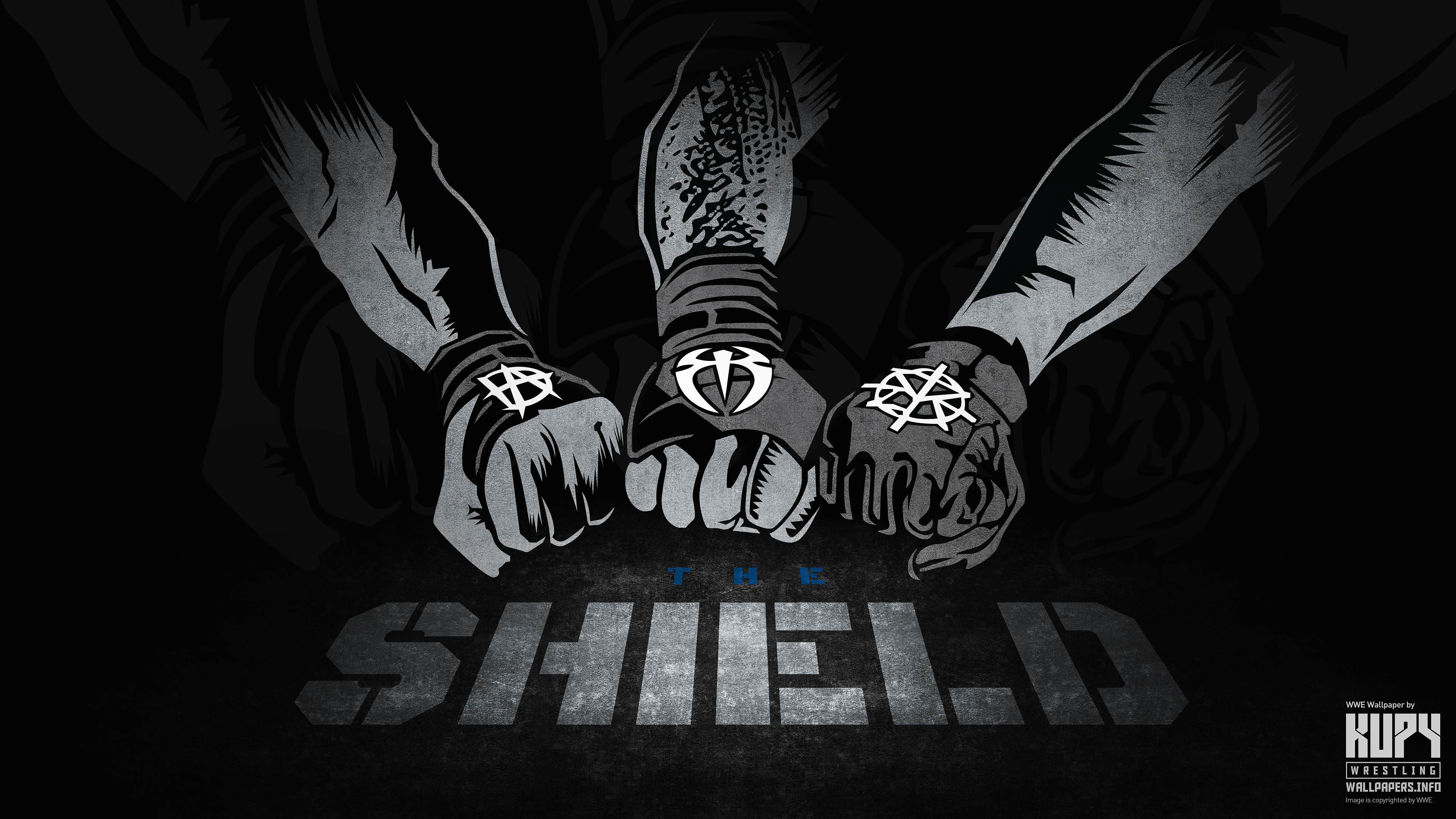 3840x2160 WWE Shield Logo Wallpaper.