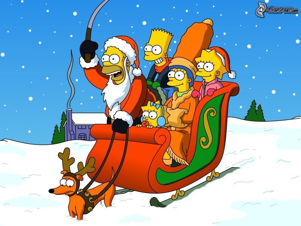 Simpsons Christmas Wallpapers - 4k, HD Simpsons Christmas Backgrounds 