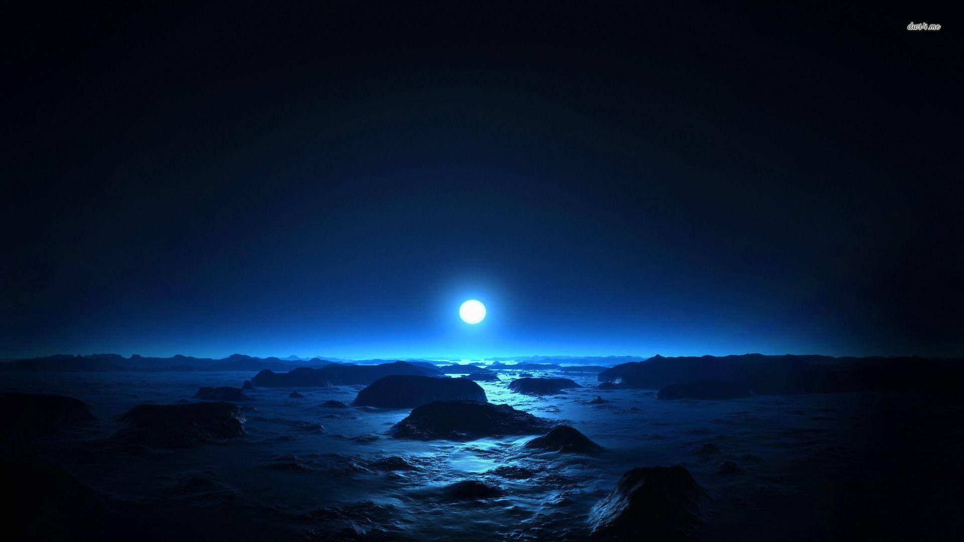 Blue Moonlight Wallpapers 4k Hd Blue Moonlight Backgrounds On Wallpaperbat