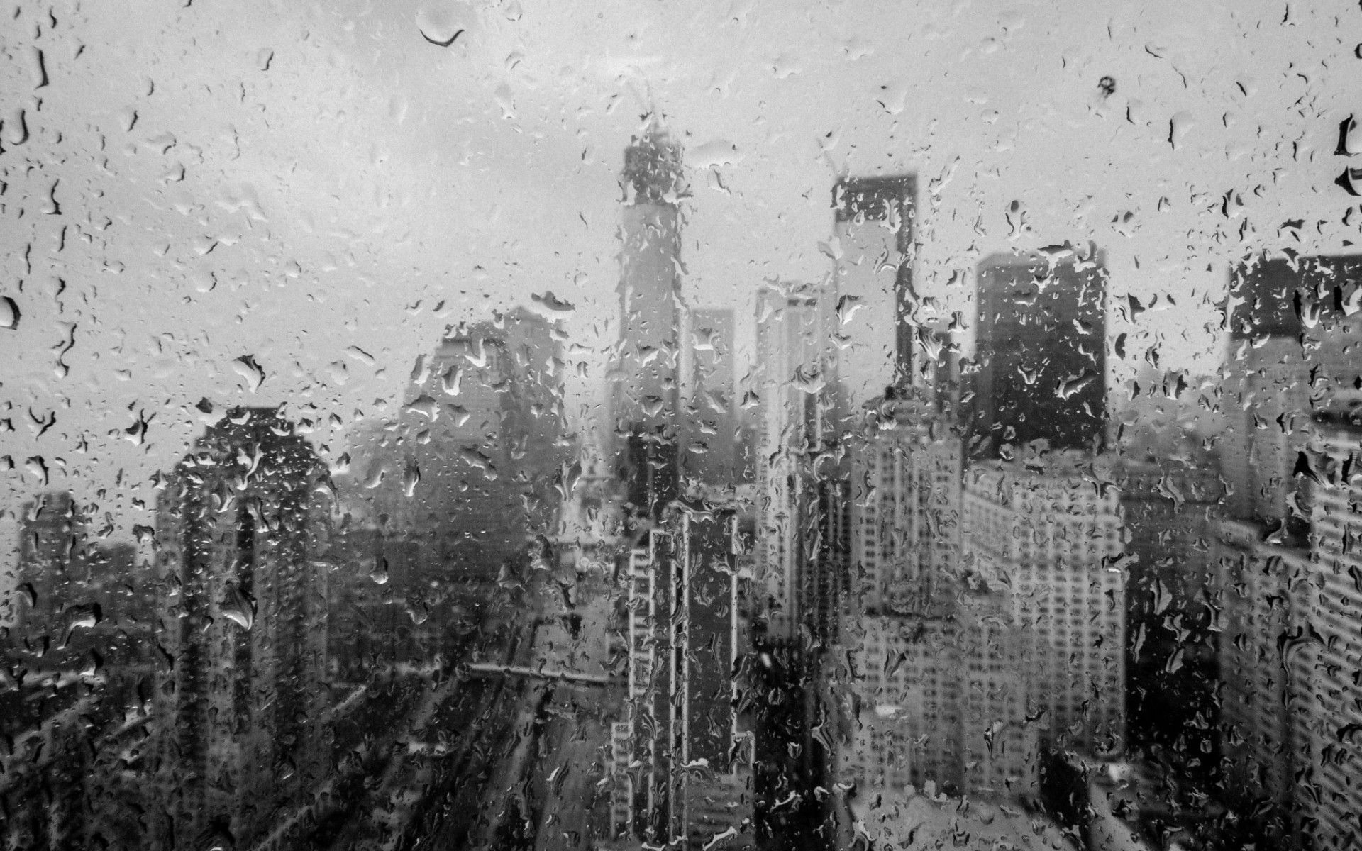 Rain Black and White Wallpapers.
