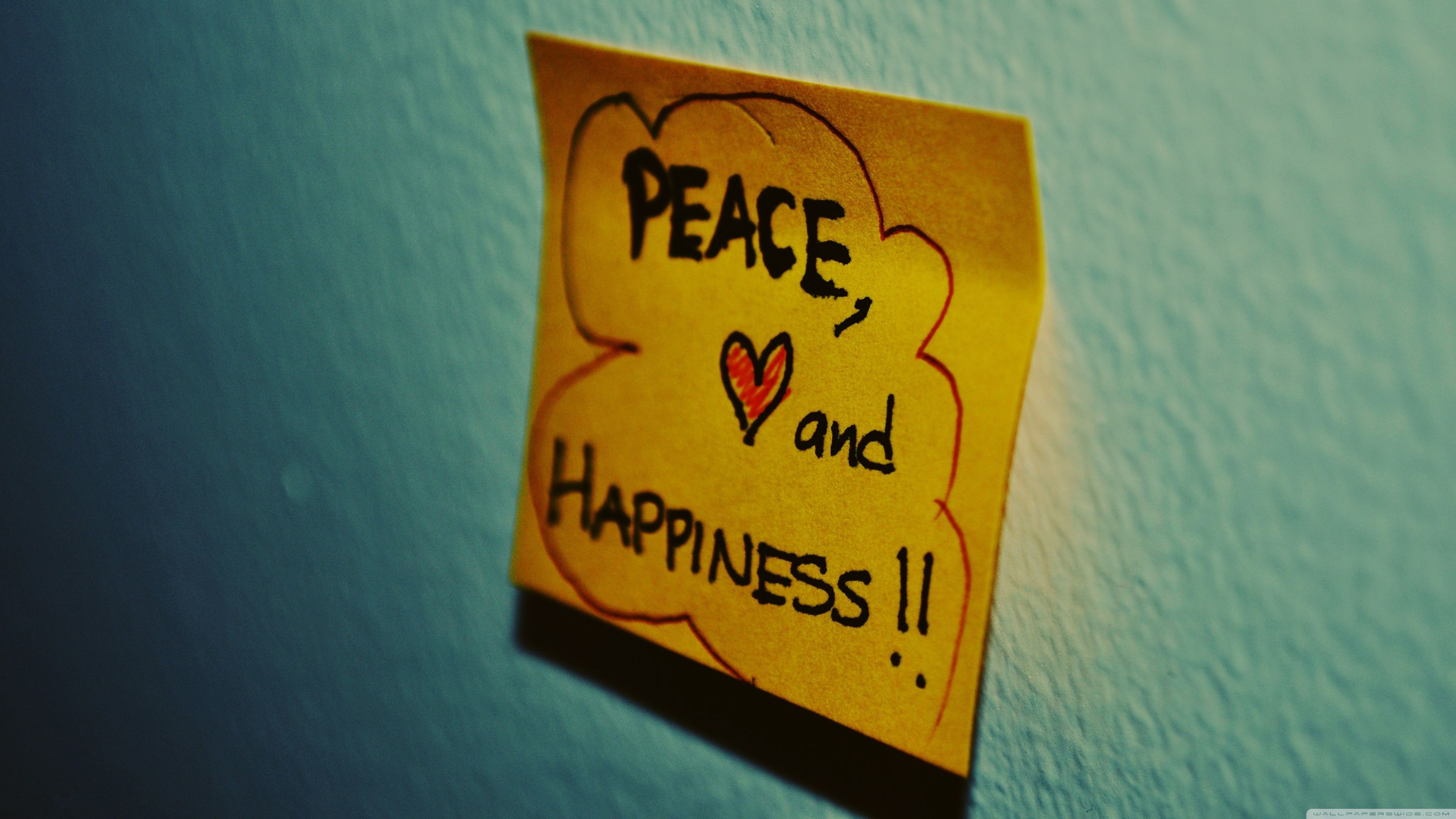 3840x2160 Peace, Love And Happiness Ultra HD Desktop Background Wallpaper on WallpaperBat