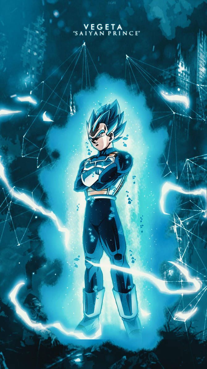 Dragon Ball Serious Vegeta with Glowing Eyes Desktop Wallpaper