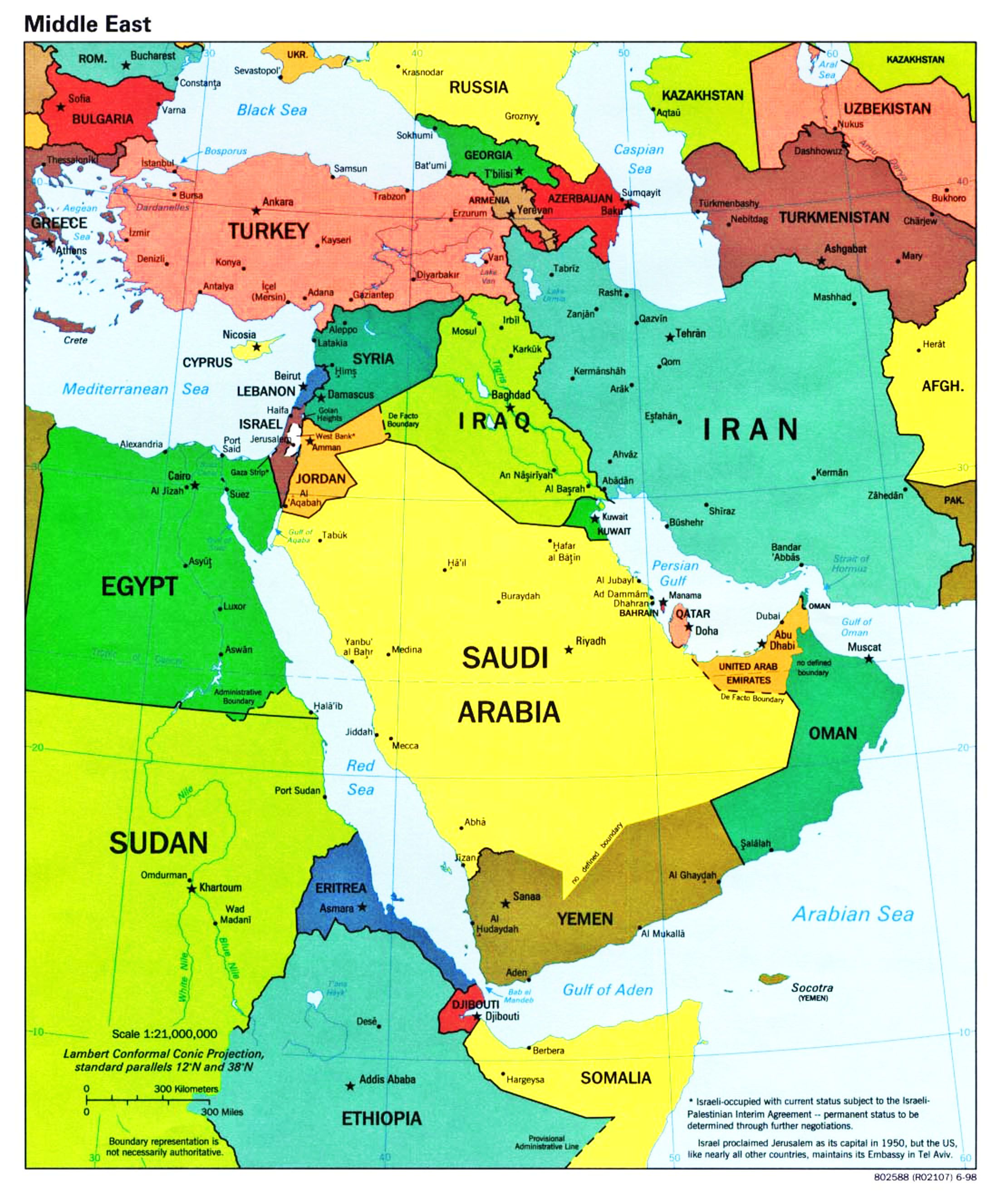 551788 Middle East Map Free Large Image 