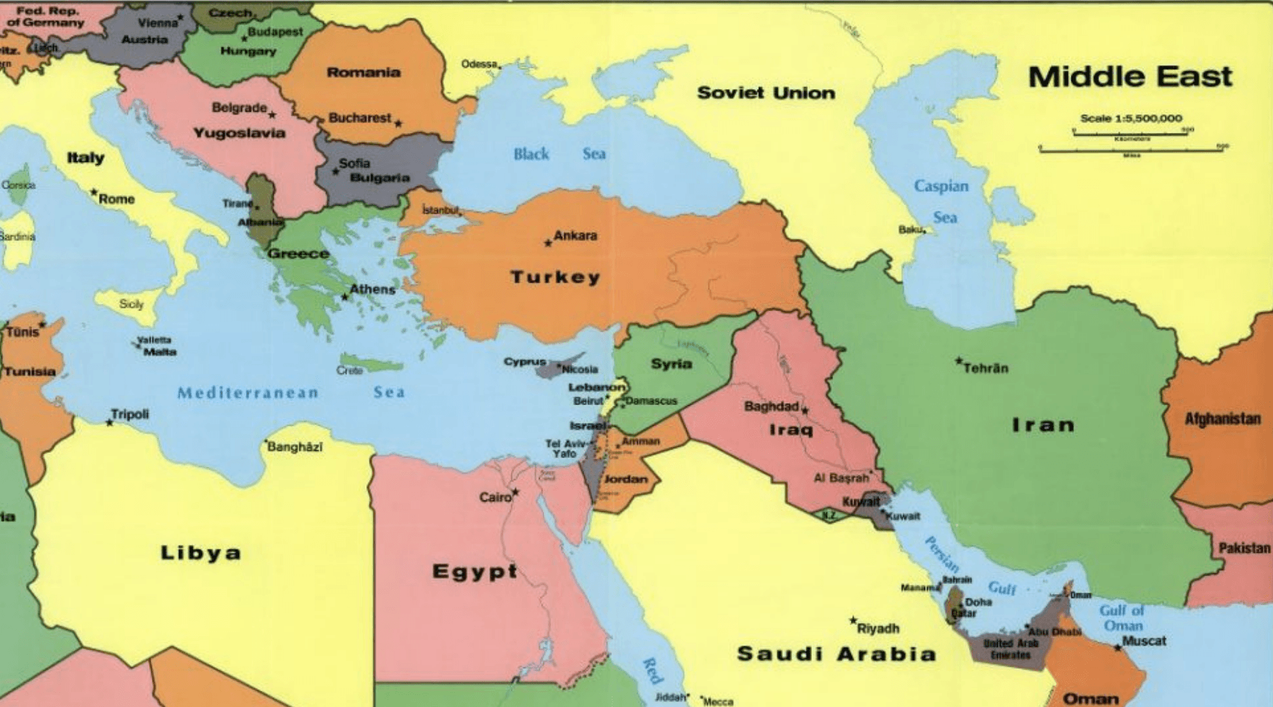 Подробная карта востока. Карта ближнего Востока и средней Азии. Географическая карта ближнего Востока. Средний Восток карта политическая.