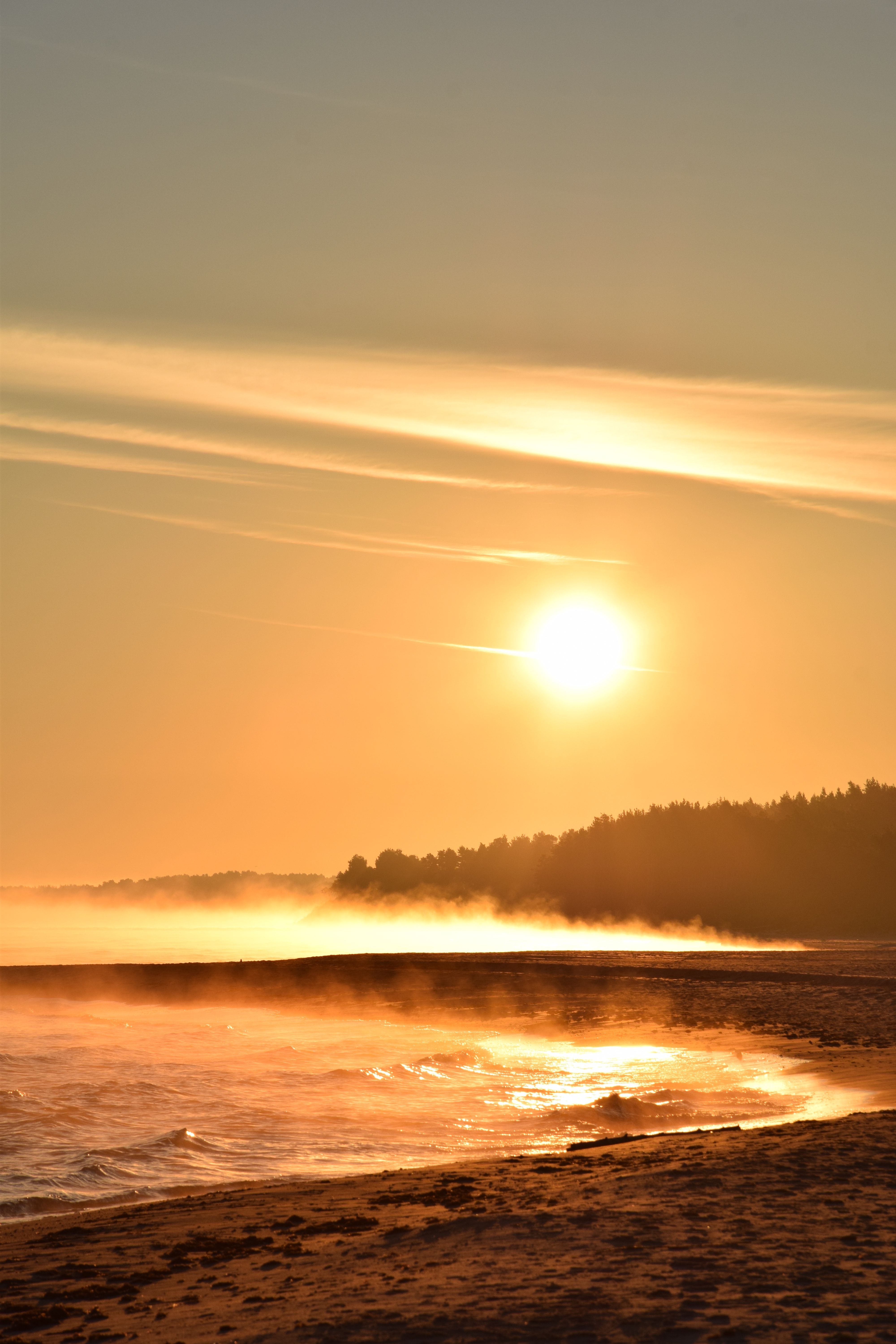 4000x6000 Early #summer #morning #sunrise #beach #ocean #sun #peace #fog. Sunrise beach, Sunrise, Sunrise sunset on WallpaperBat