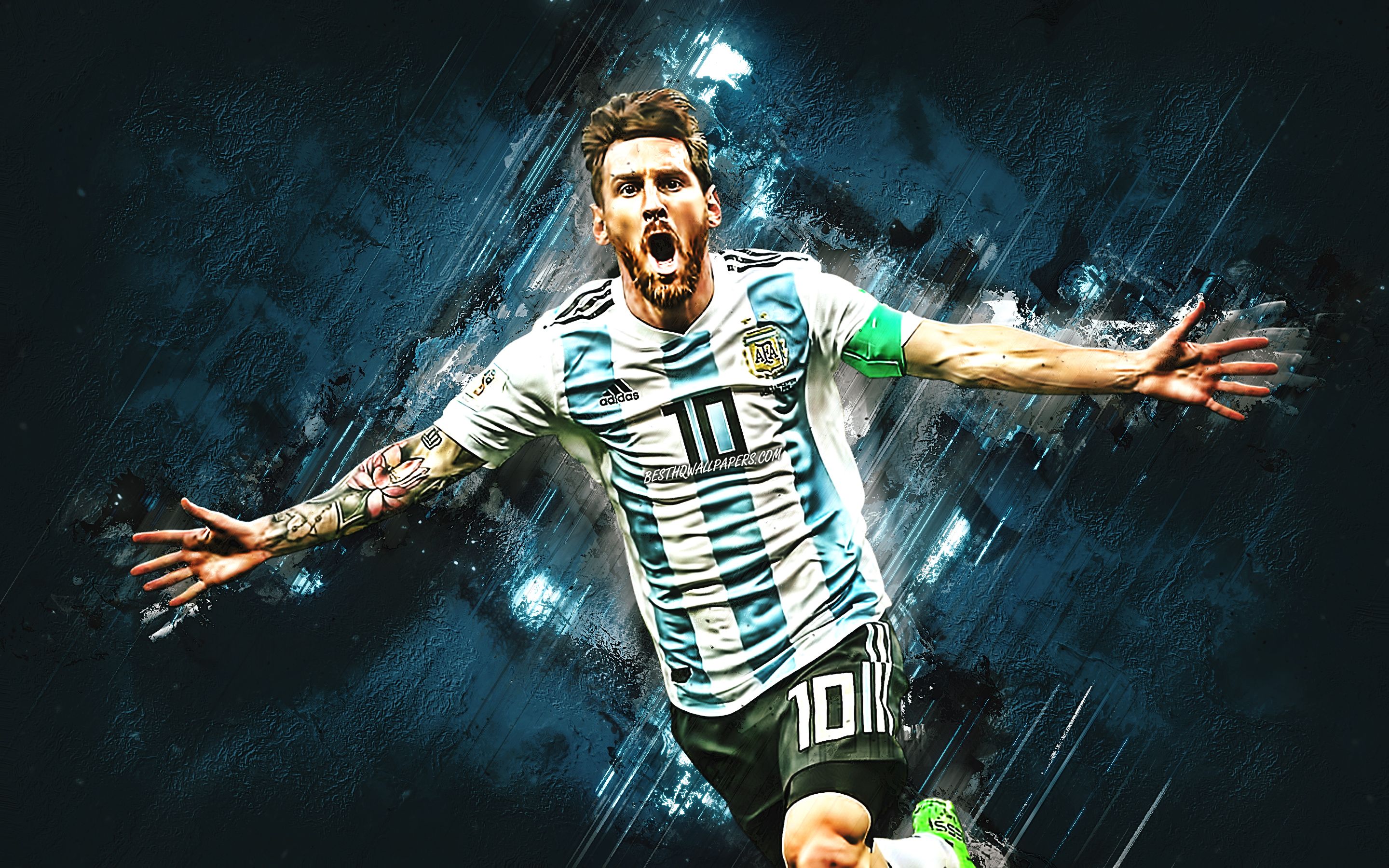 2880x1800 Lionel Messi, Grunge, Argentina National Football Team - Lionel on WallpaperBat
