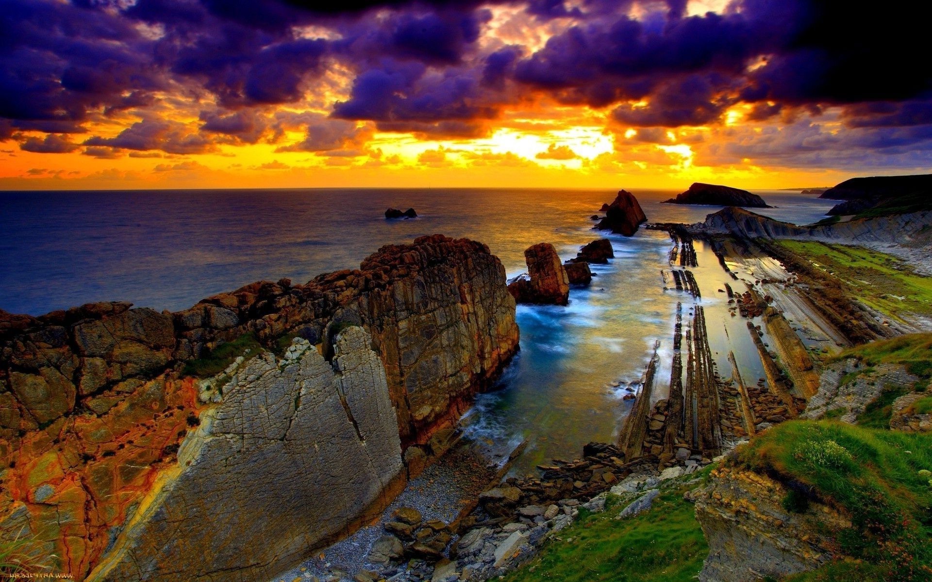 Rocky Beach Sunrise Wallpapers - 4k, HD Rocky Beach Sunrise Backgrounds ...