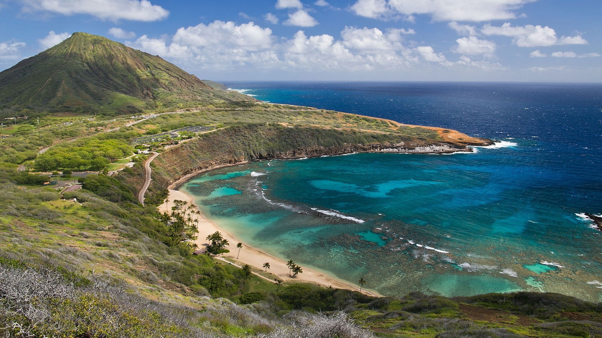 1920x1080 Wallpaper hanauma bay ohao hawaii 1920x1080. | Hawaii beaches, Hanauma bay,  Oahu Wallpaper