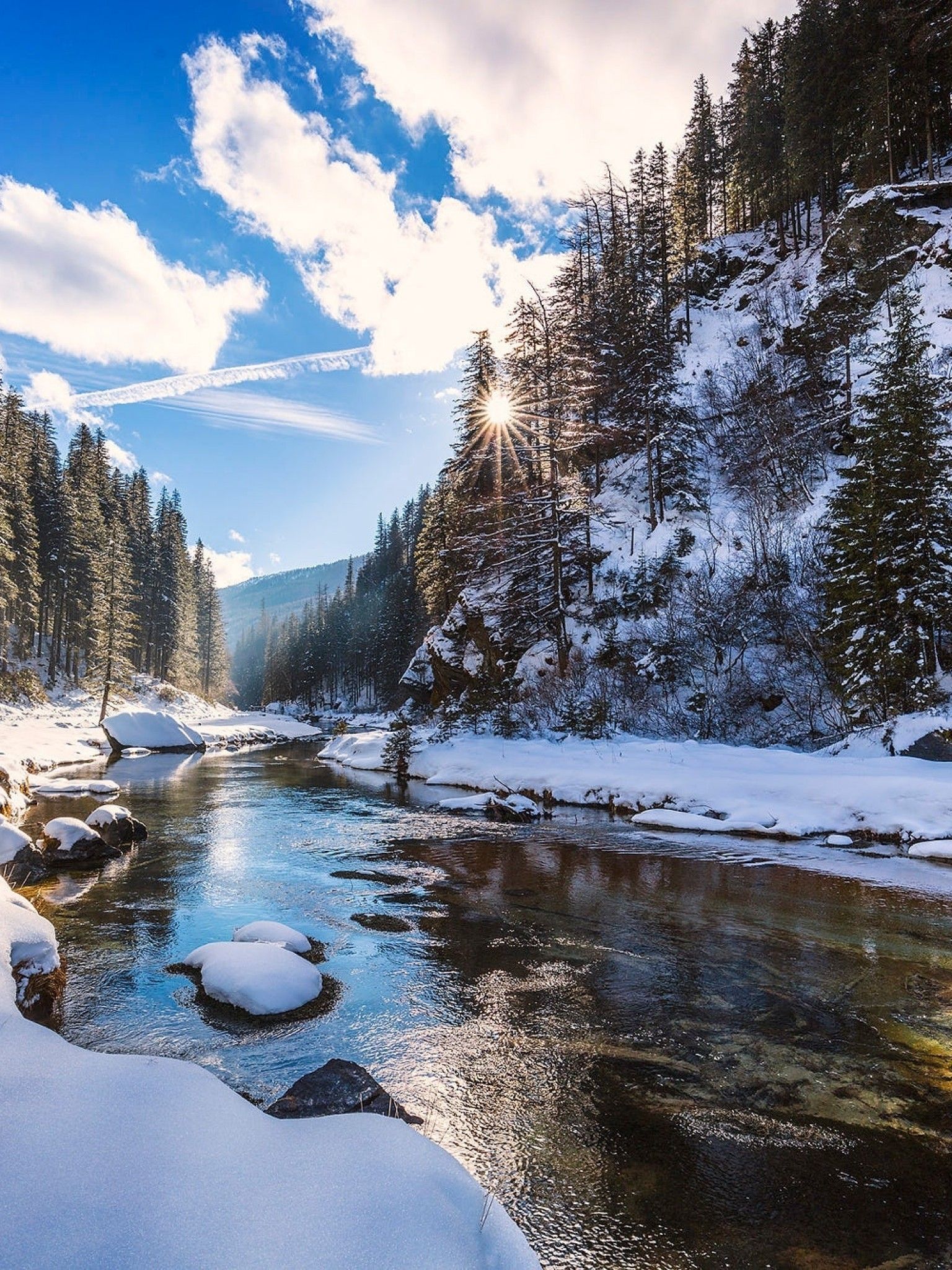 Snow River Wallpapers - 4k, HD Snow River Backgrounds on WallpaperBat