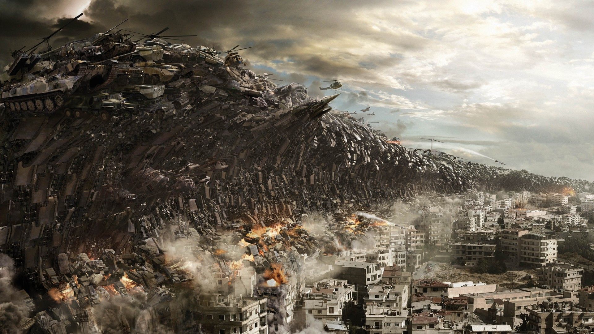Japanese tsunami wallpaper 4k