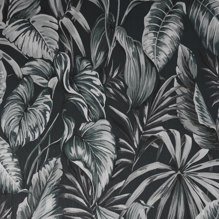 floral wallpaper with dark green background