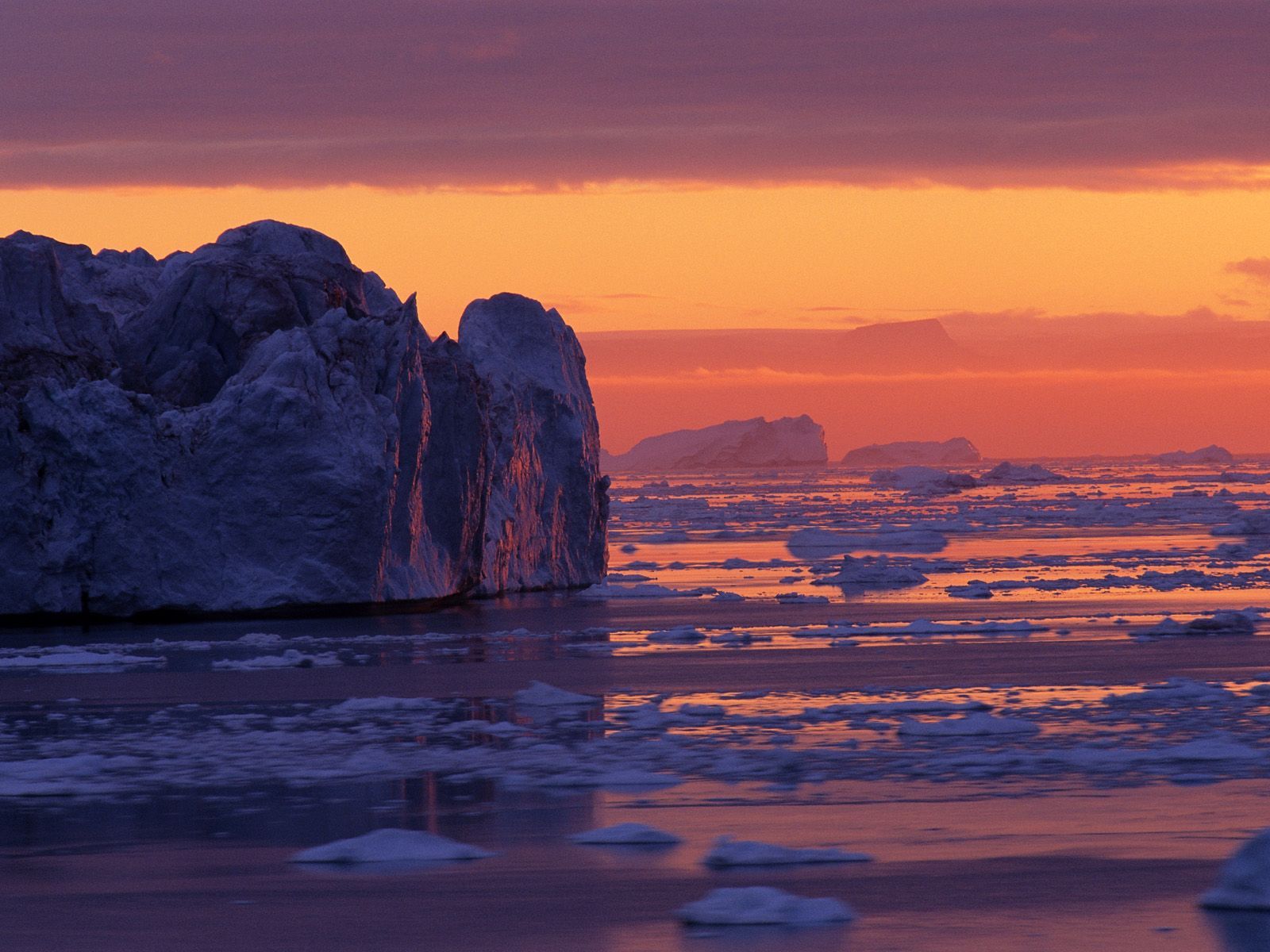 1600x1200 Disko Bay, Greenland. Sunset wallpaper, Scenery wallpaper, Scenery on WallpaperBat