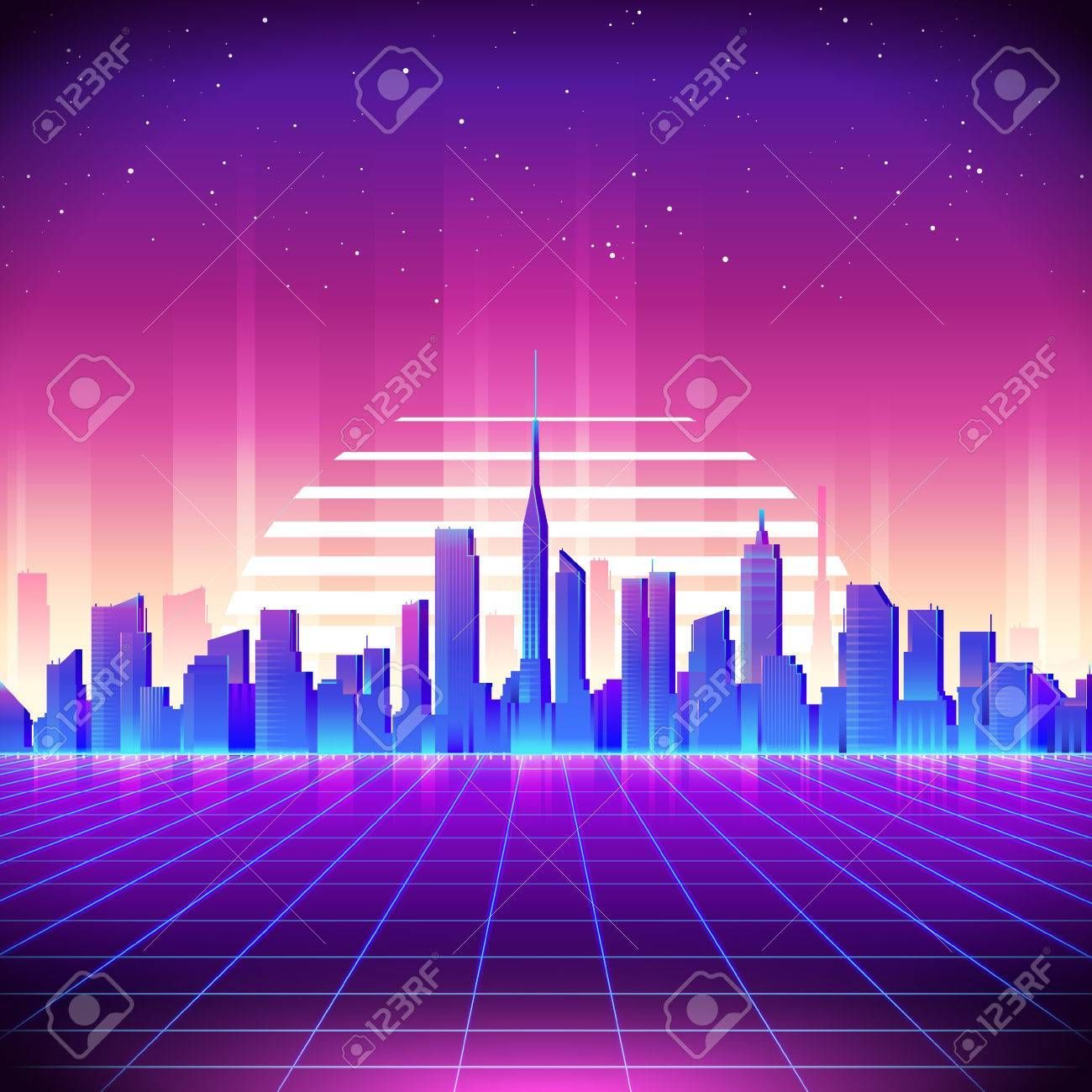 Retro 80s Neon City Wallpapers - 4k, HD Retro 80s Neon City Backgrounds ...