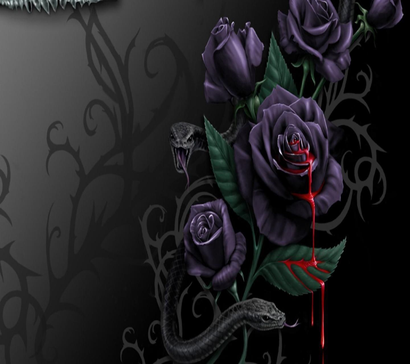 1440x1280 Gothic Roses Wallpaper - Top Free Gothic Roses Background on Wall...