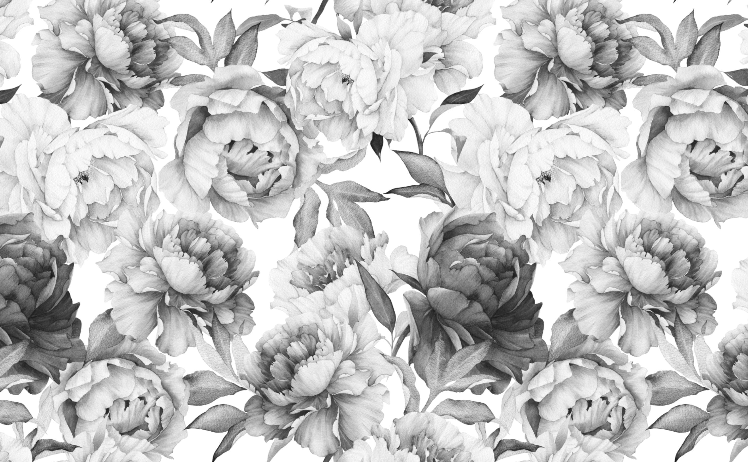 Black and White Floral Wallpapers - 4k, HD Black and White Floral