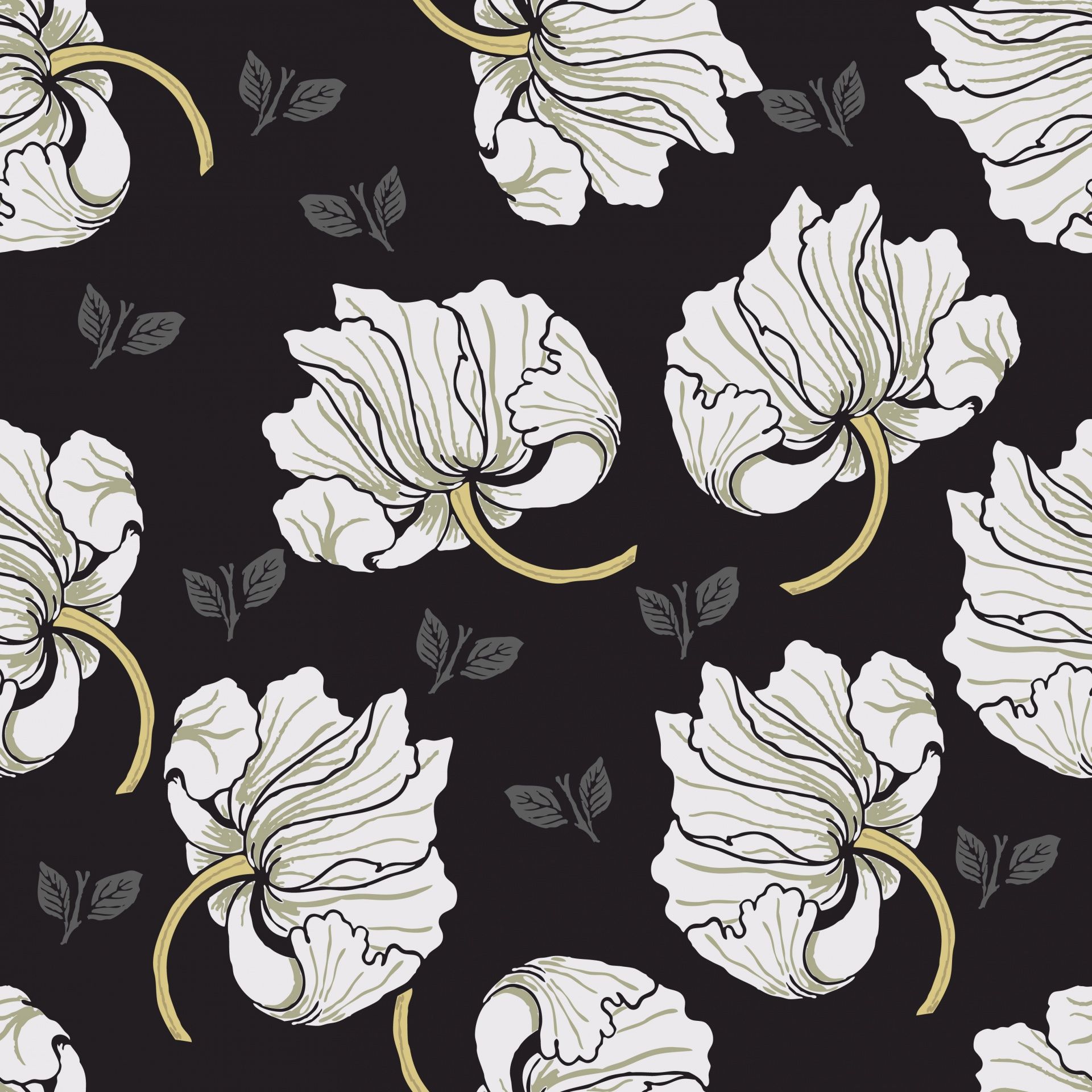 Black and White Floral Wallpapers - 4k, HD Black and White Floral