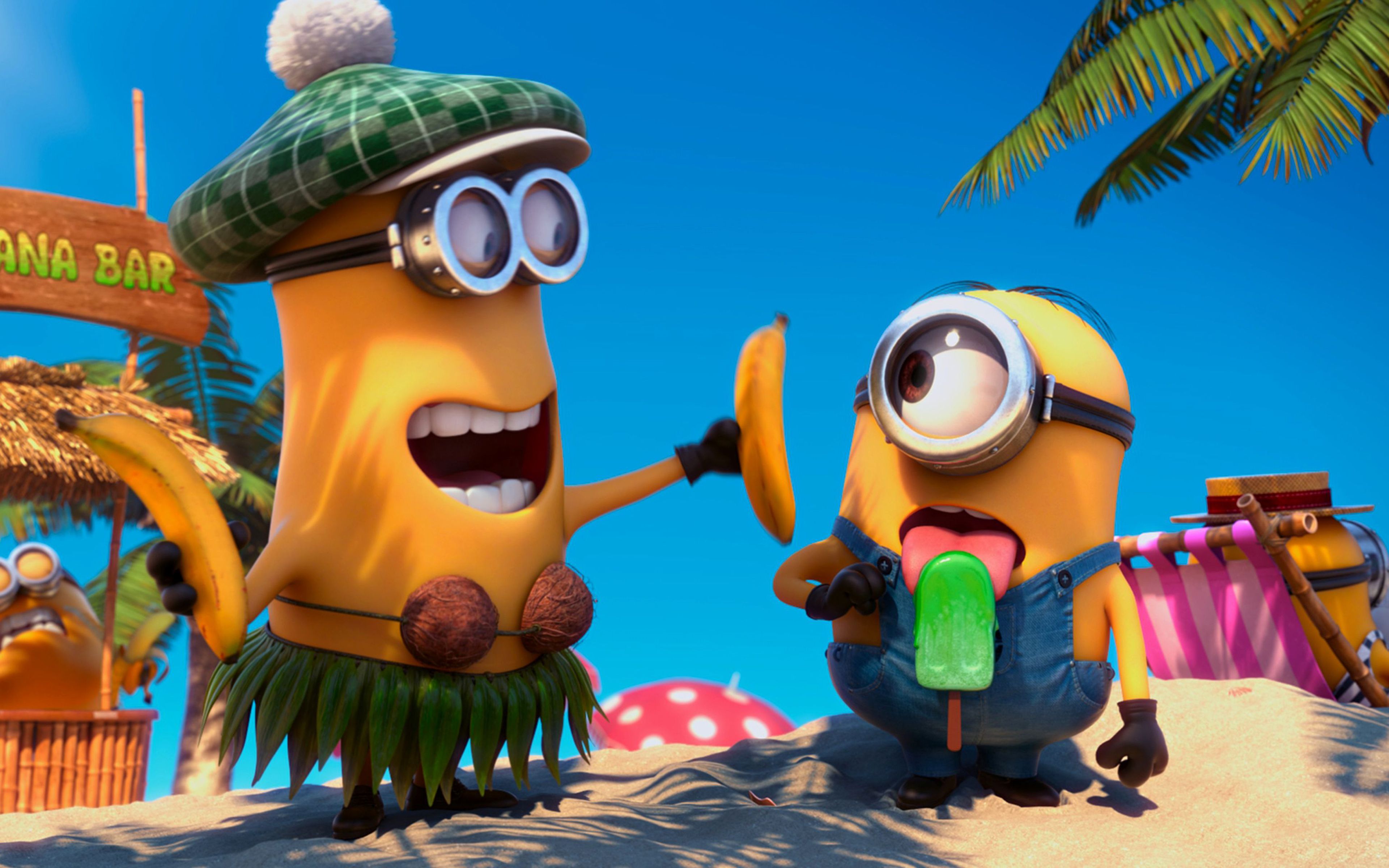 Minion Beach Wallpapers K Hd Minion Beach Backgrounds On Wallpaperbat