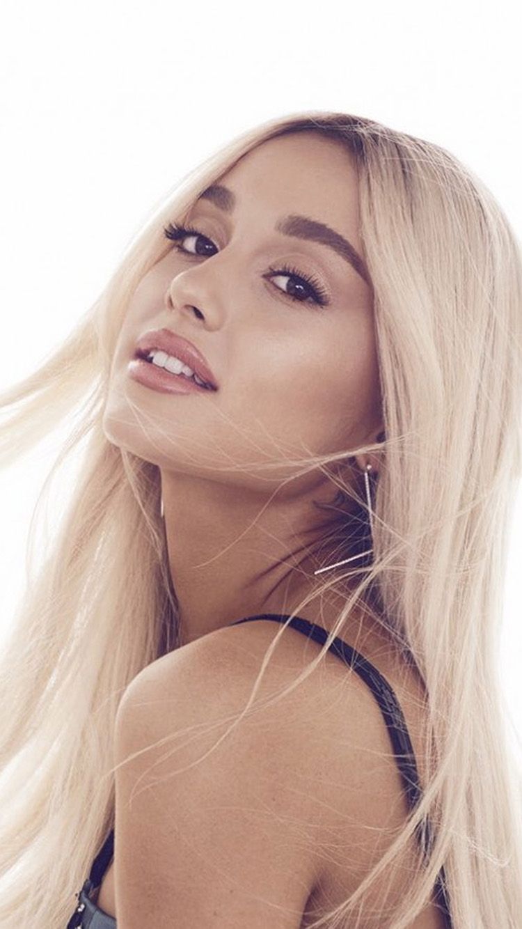 750x1334 hu92-ariana-grande-blonde-girl-music Wallpaper