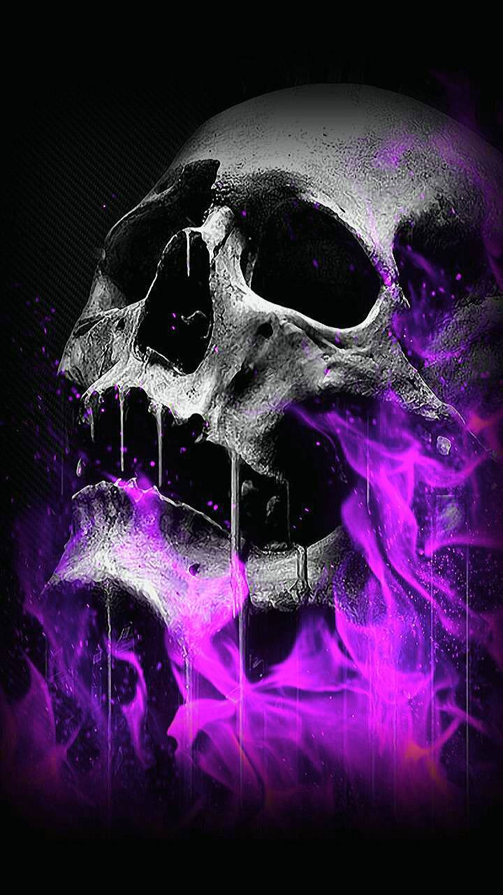 Gothic Purple Skull Wallpapers.