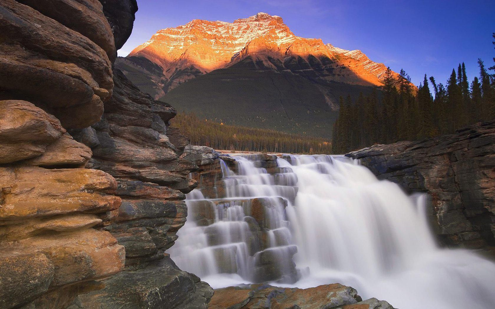 Waterfall Mountain Sunrise Wallpapers - 4k, HD Waterfall Mountain