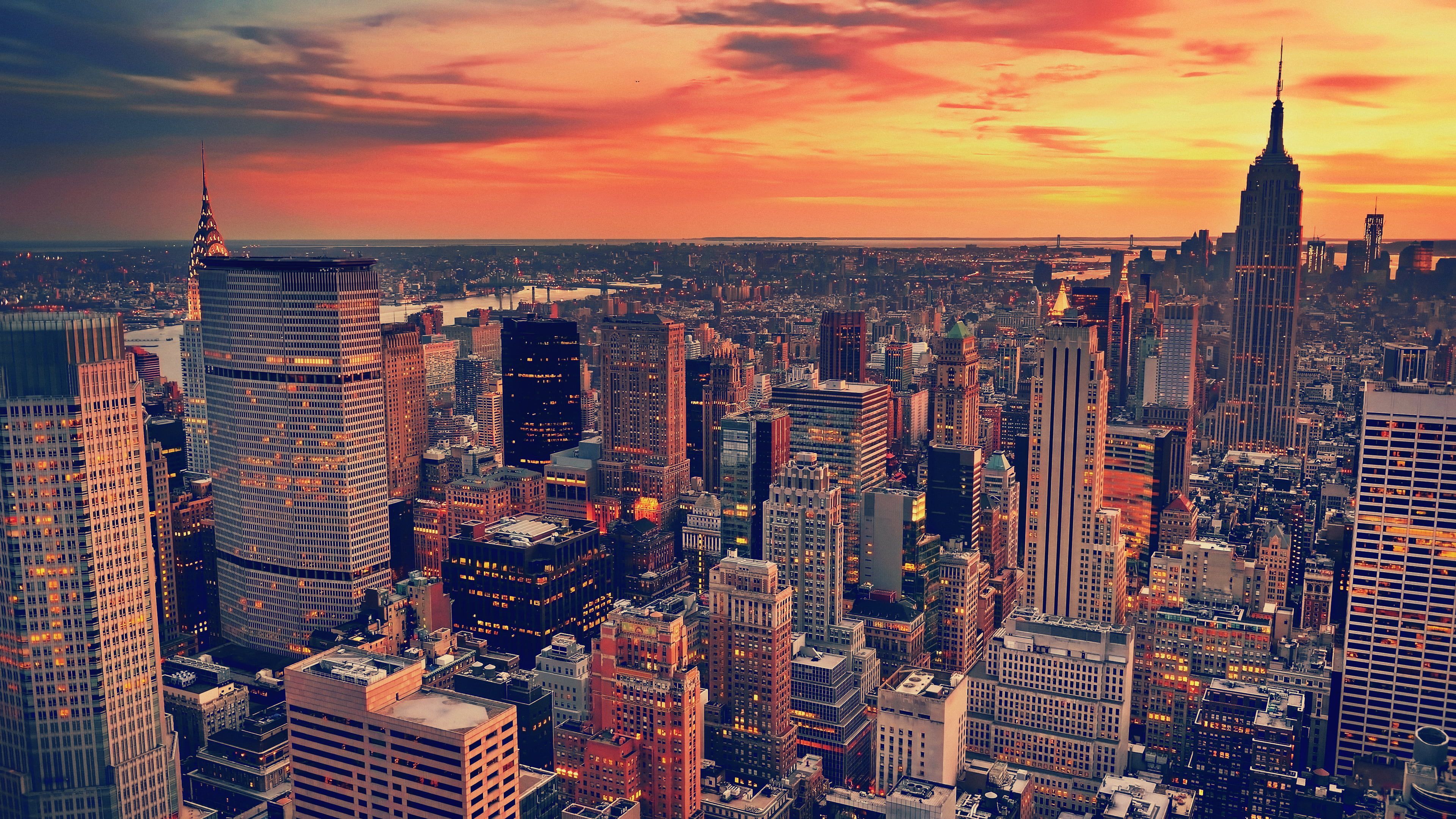 New York Sunset Wallpapers 4k, HD New York Sunset Backgrounds on