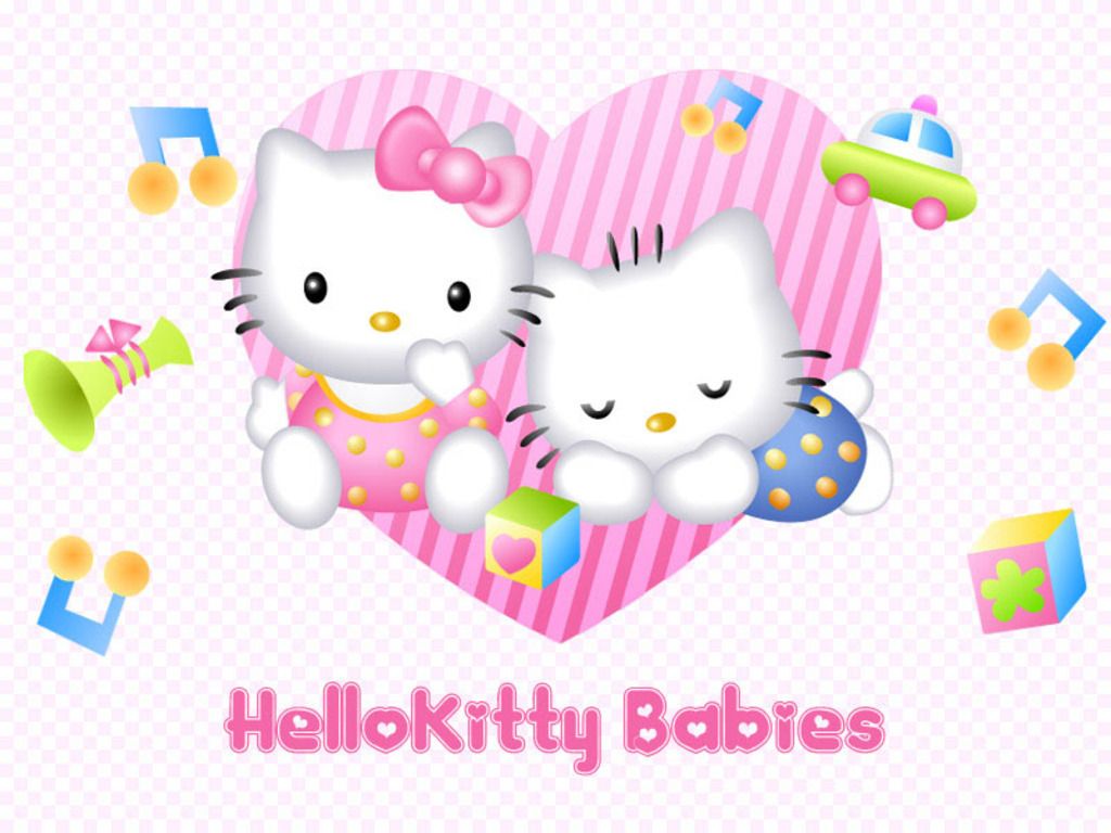 1024x768 Hello Kitty Babies Wallpaper - Hello Kitty Wallpaper (8303221) - Fanpop Wallpaper