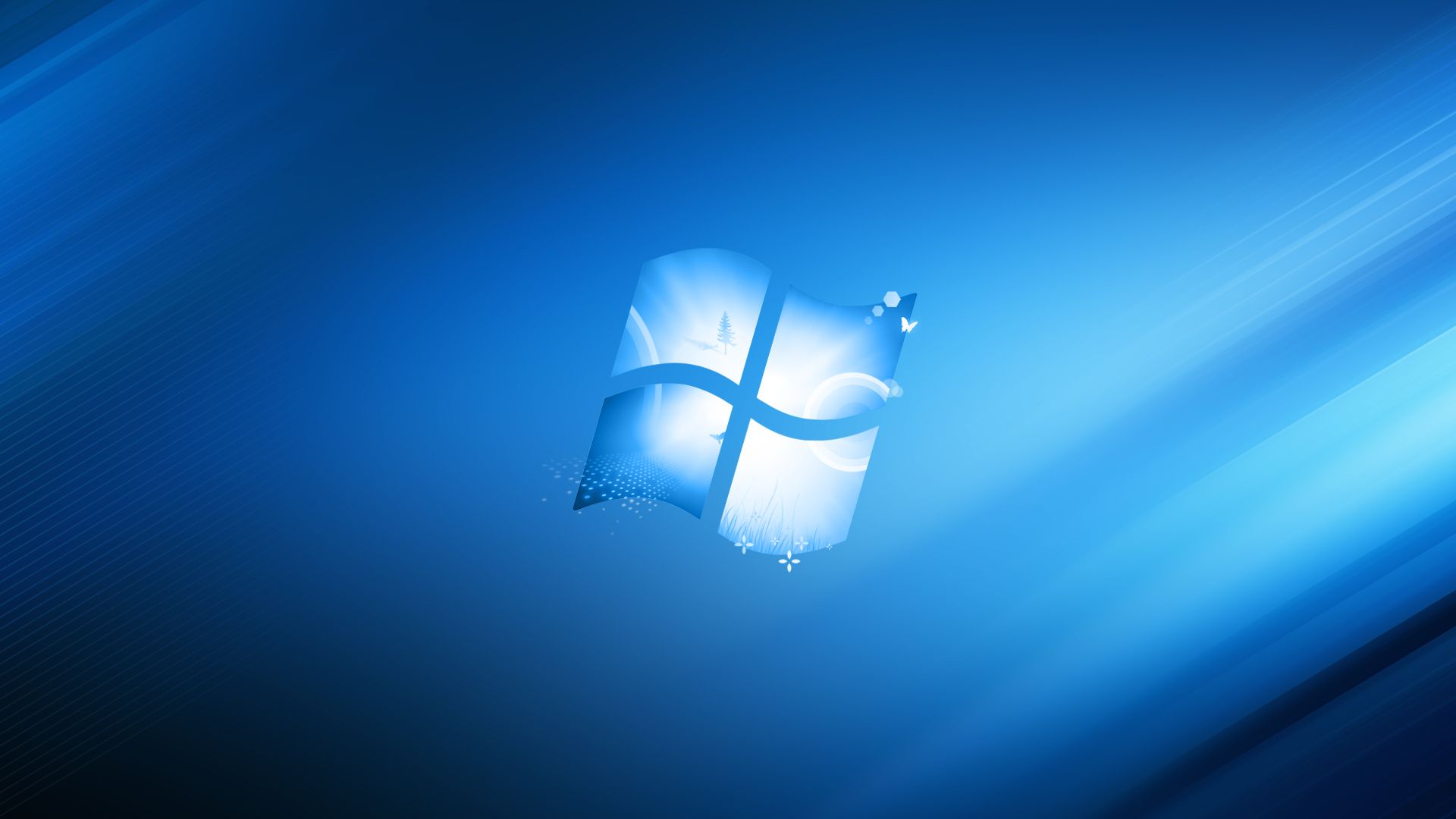 1920x1080 Blue Windows Logo on WallpaperBat