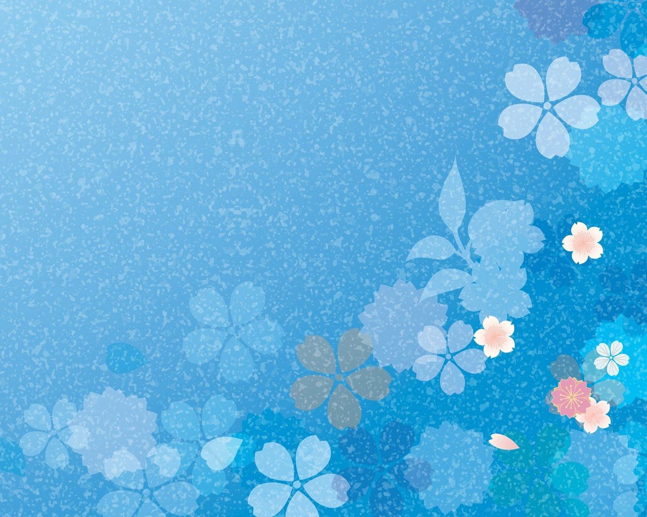 1280x1024 Blue Flower Background Microsoft Windows 7 Theme on WallpaperBat