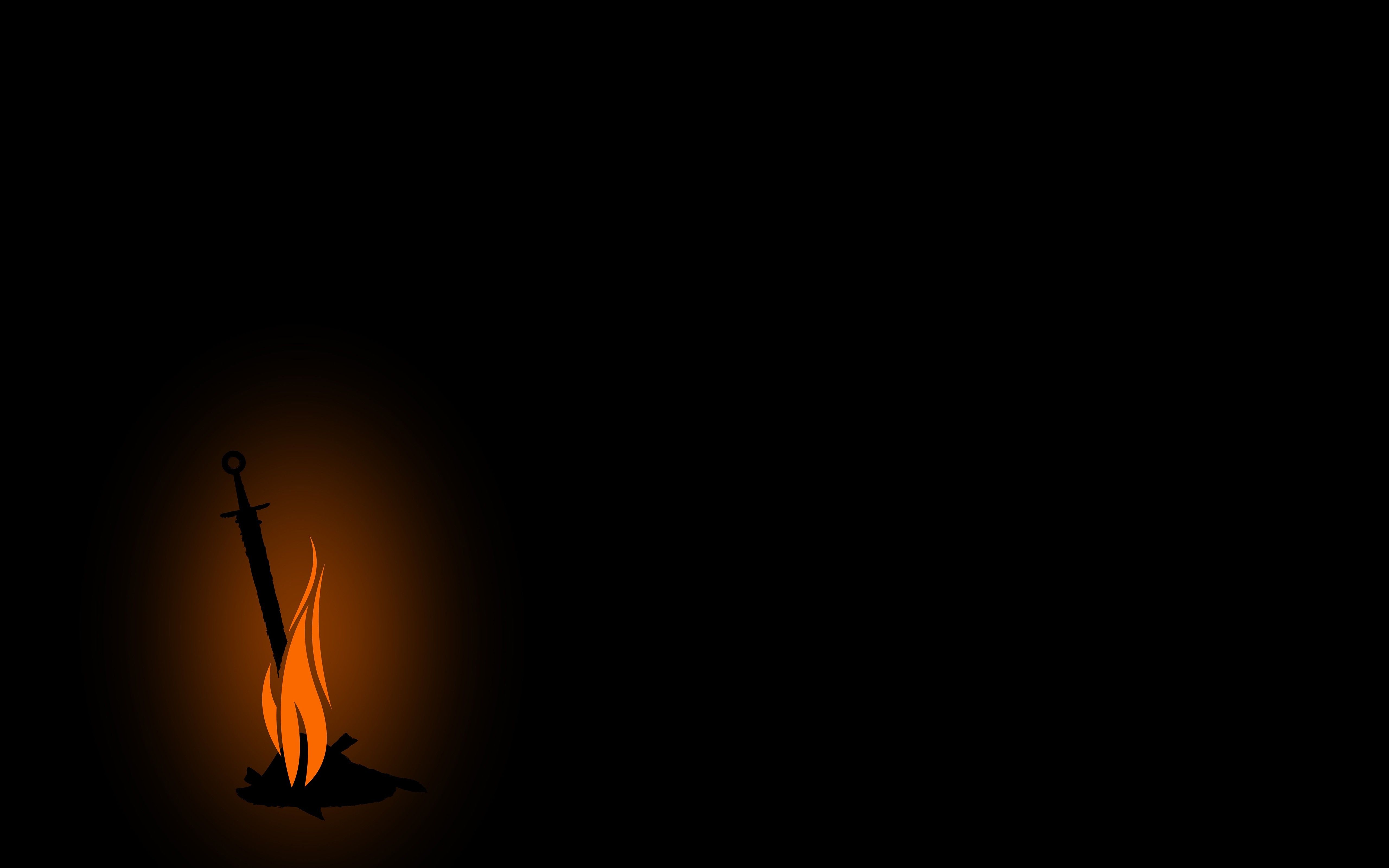 5120x3200 2901649 / dark souls video games fire sword simple background minimalism dual  monitors multiple display wallpaper | Cool wallpapers for me! Wallpaper